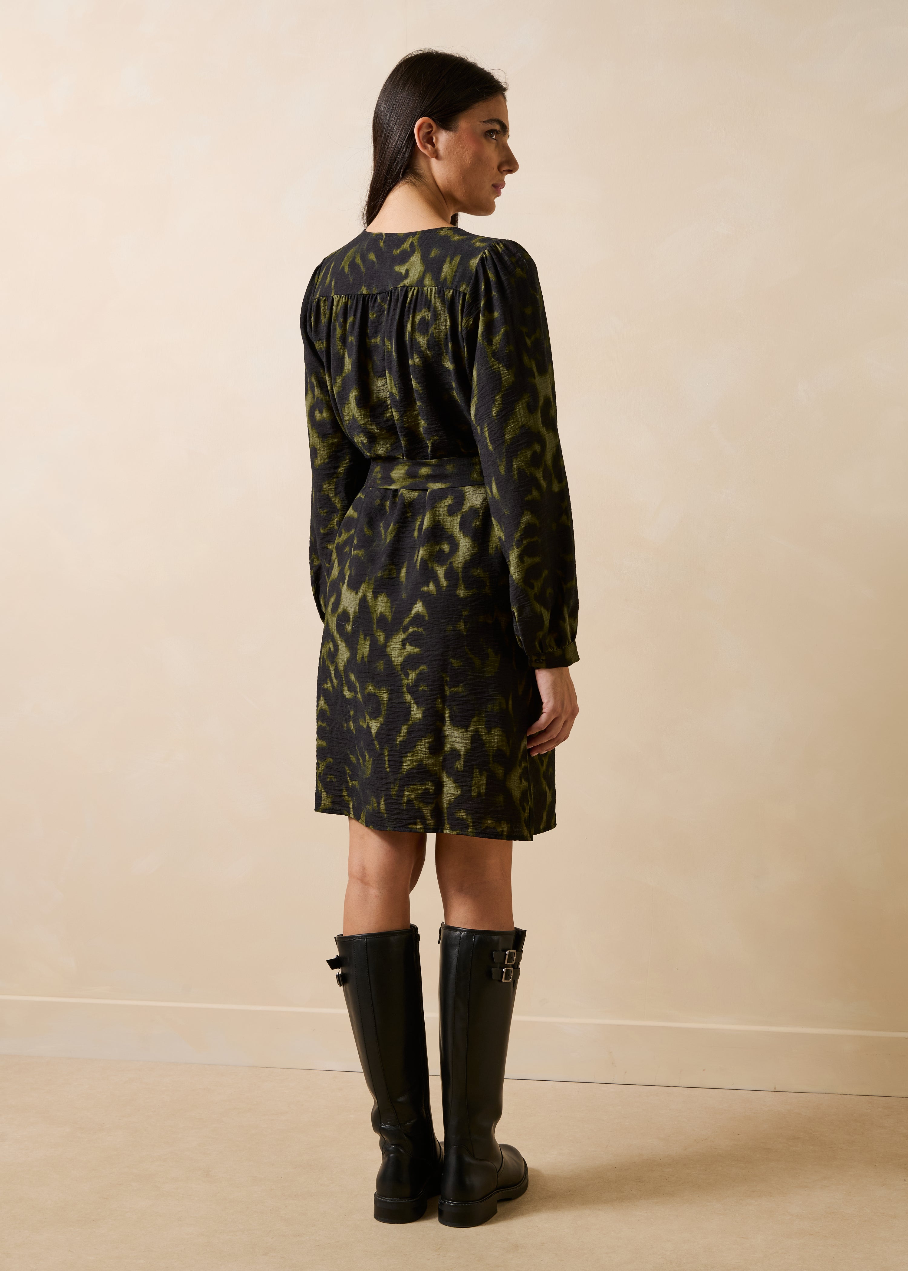 la-f-e-marabout-e-roanne-kleid-khaki-viskose-kurz image 3