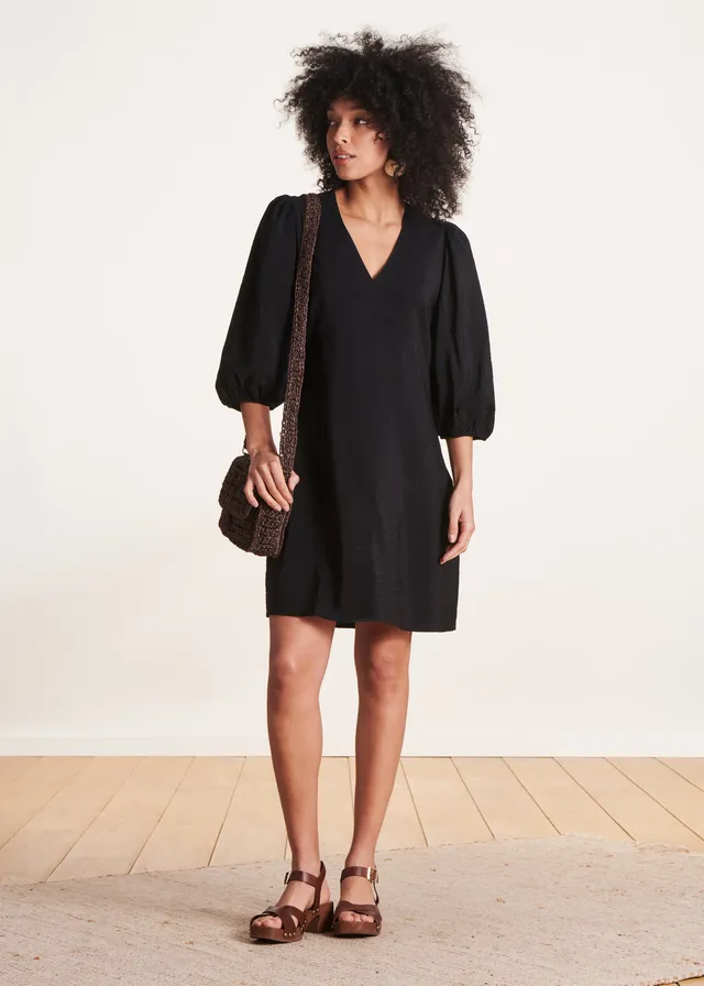 la-f-e-marabout-e-robes-schwarzes-kleid-langarm-gr-38 image 1