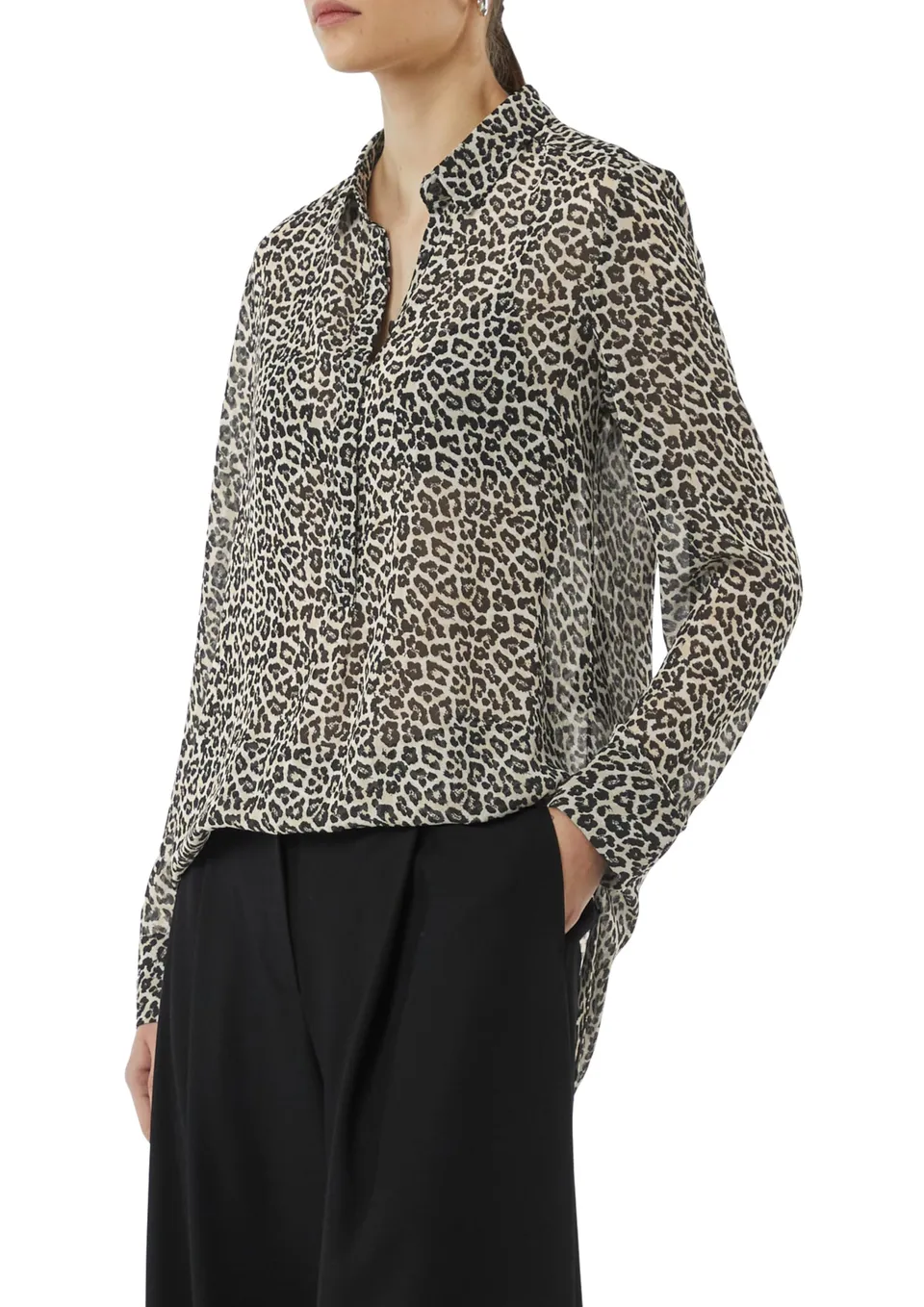 comma-longbluse-chiffon-damen-beige-leo-print-gr-34 image 1