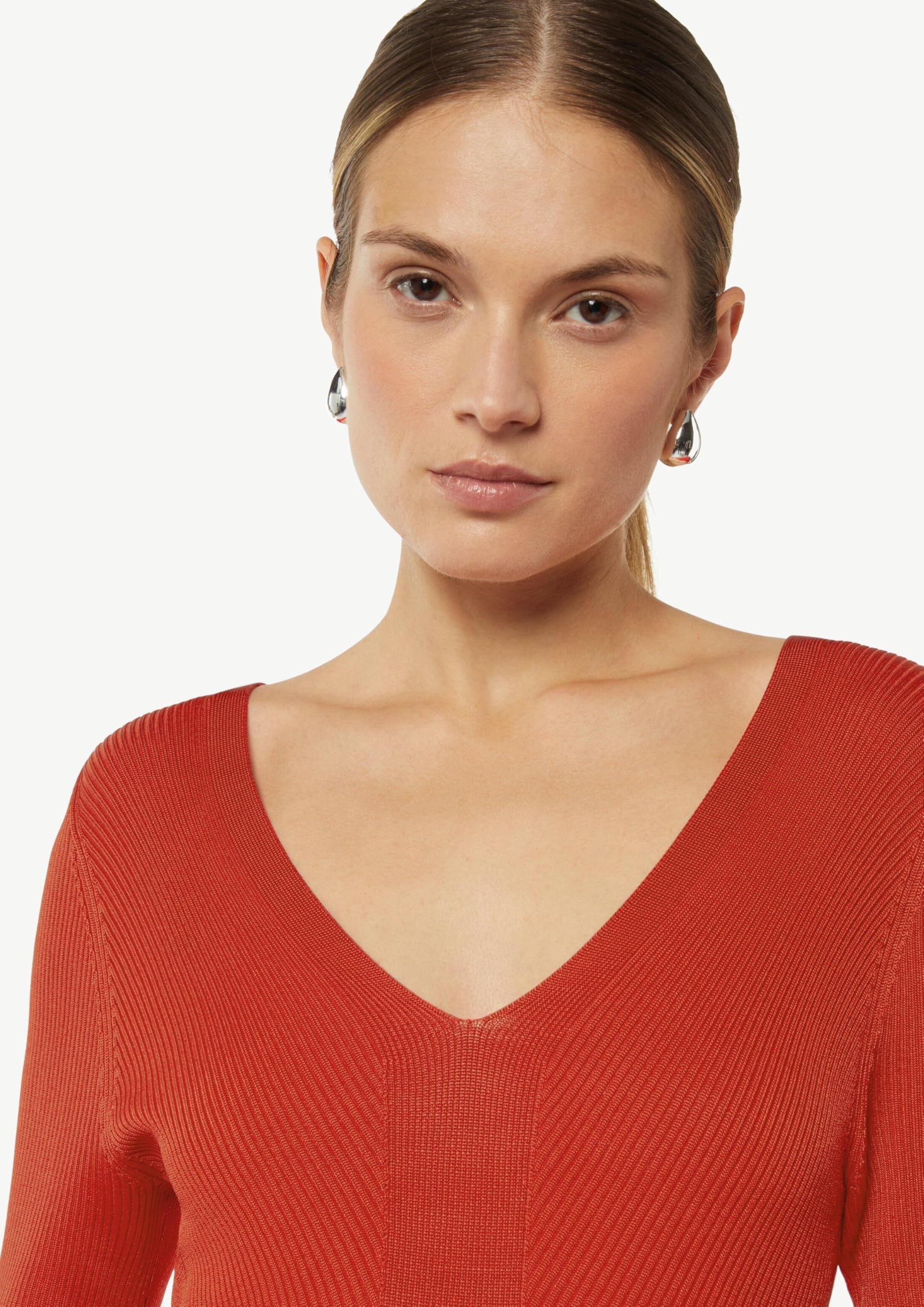 comma-slim-fit-kleid-v-ausschnitt-kleid-gr-44-schwarz image 3