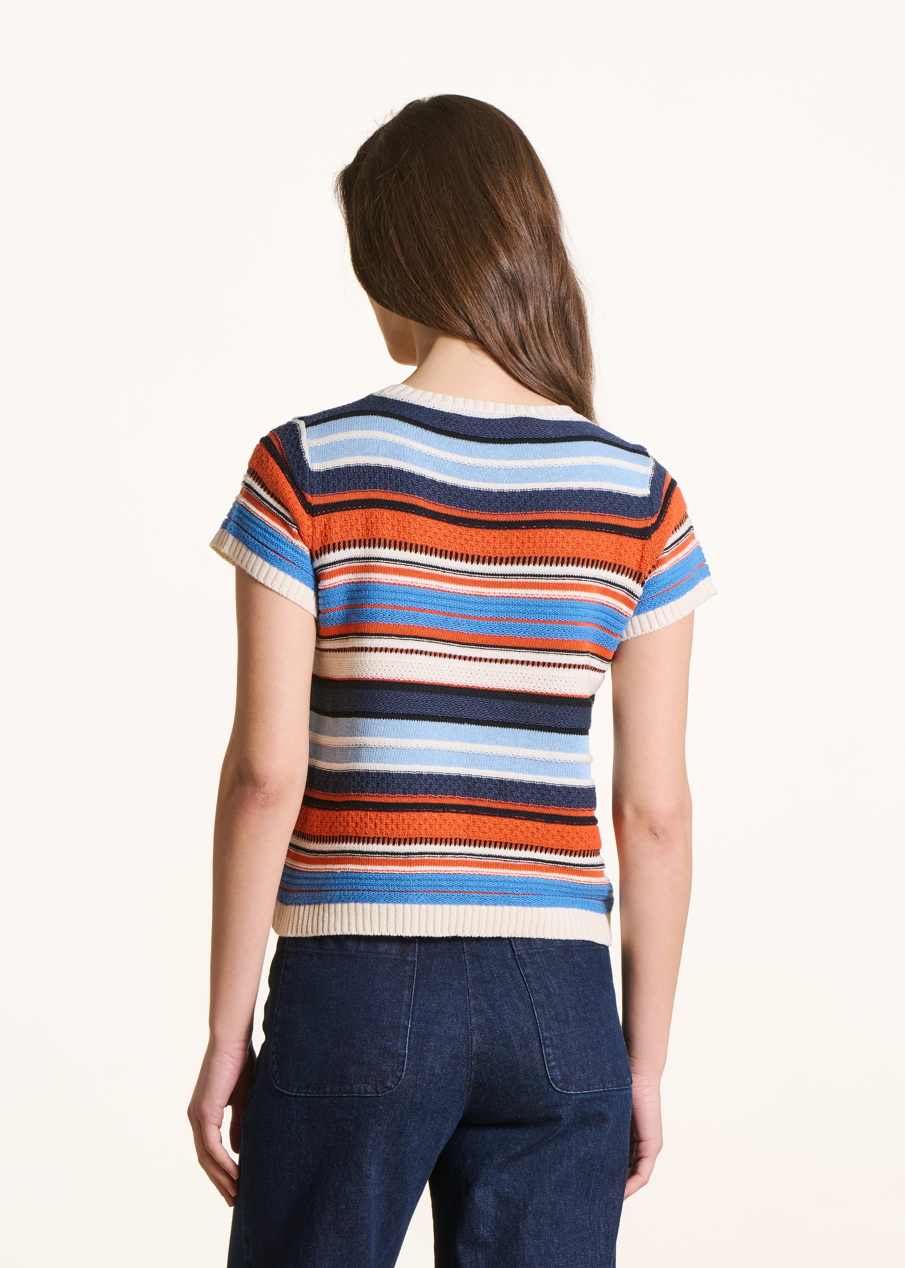 la-f-e-marabout-e-foxini-pullover-gestreift-kurzarm image 3