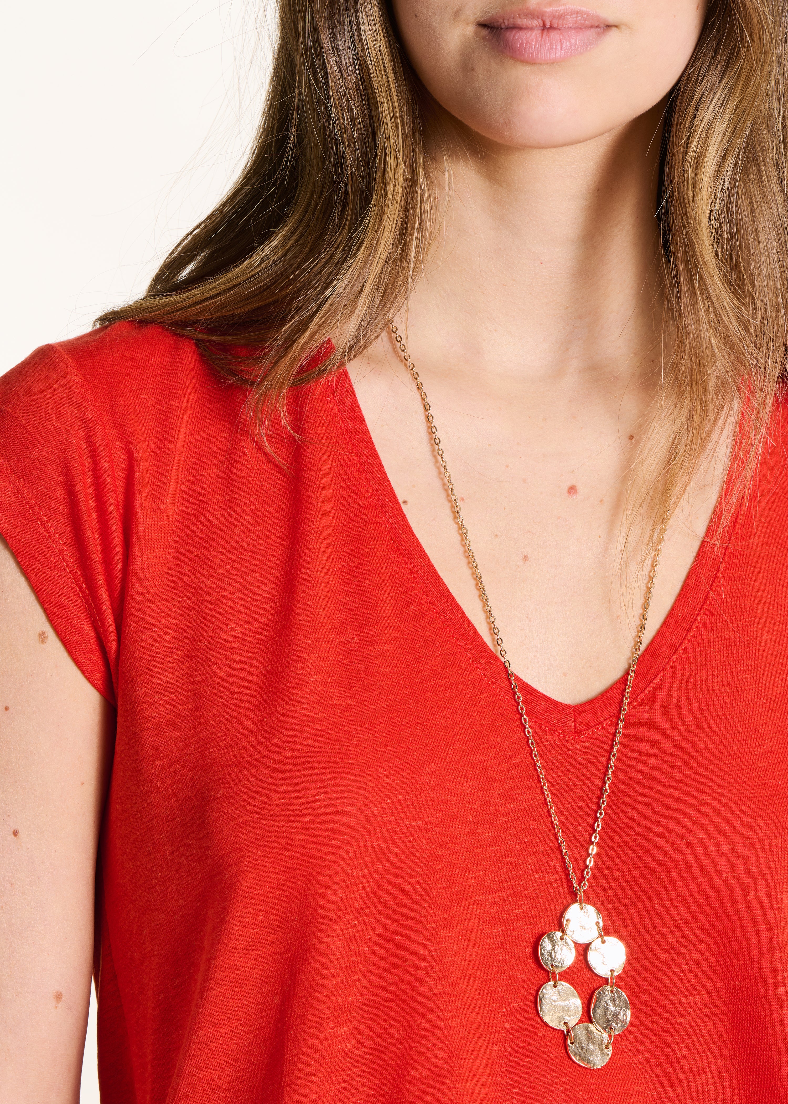 la-f-e-marabout-e-davia-t-shirt-rot-lyocell-v-ausschnitt image 5
