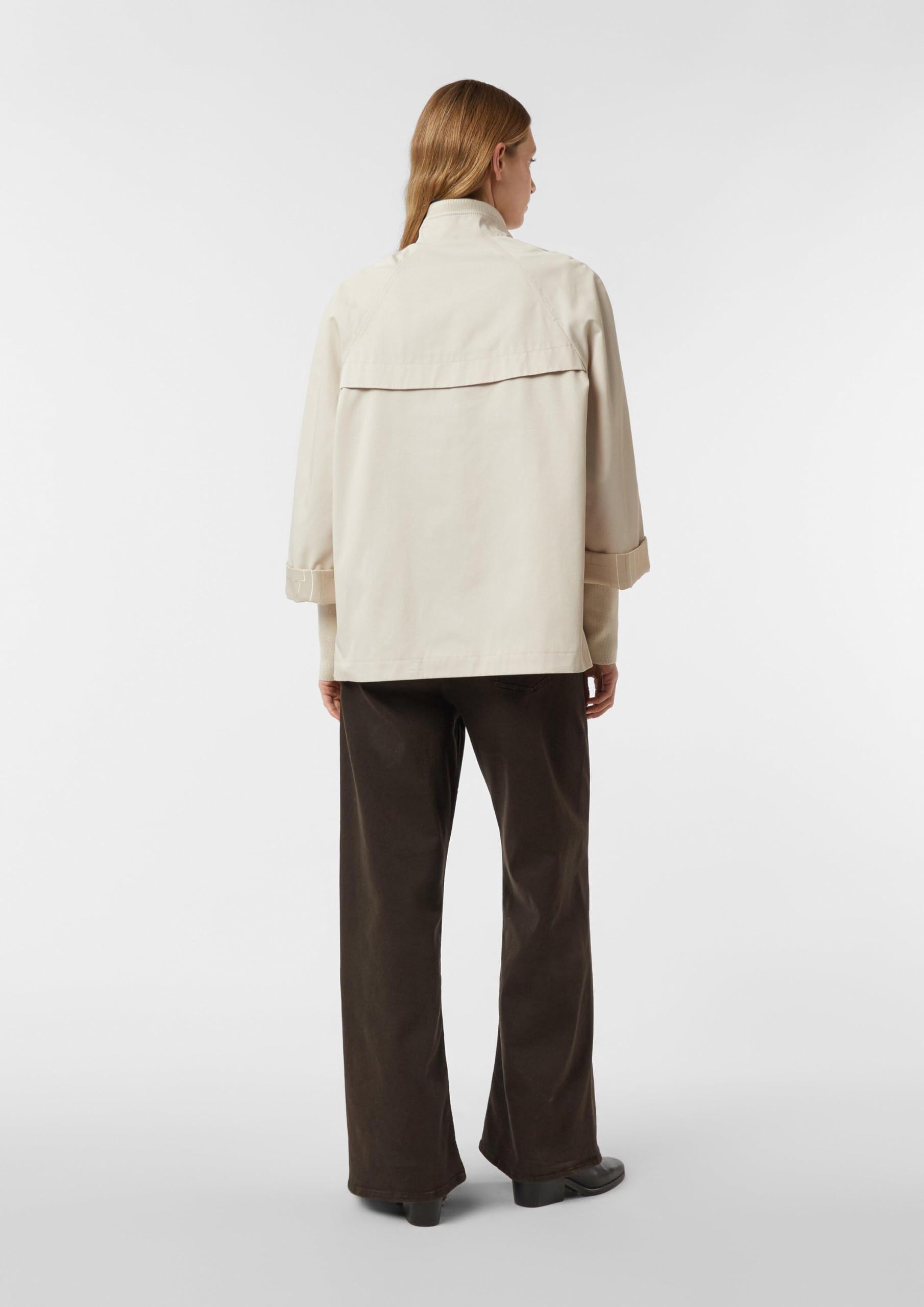 comma-cape-jacke-braun-stehkragen-relaxed-fit-rippb-ndchen image 8