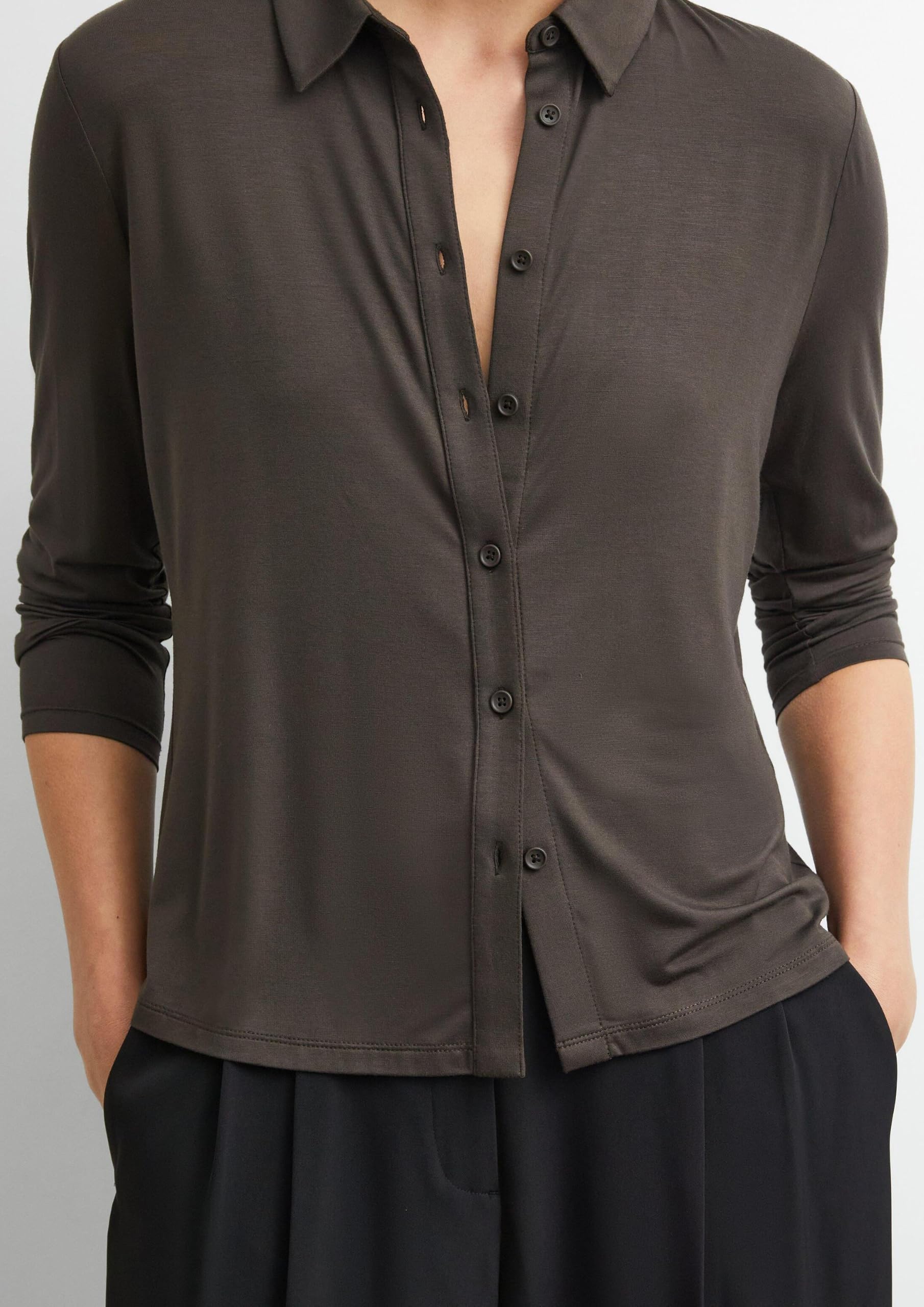 comma-blouses-jersey-bluse-hemdkragen-langarm-gr-e-40 image 5
