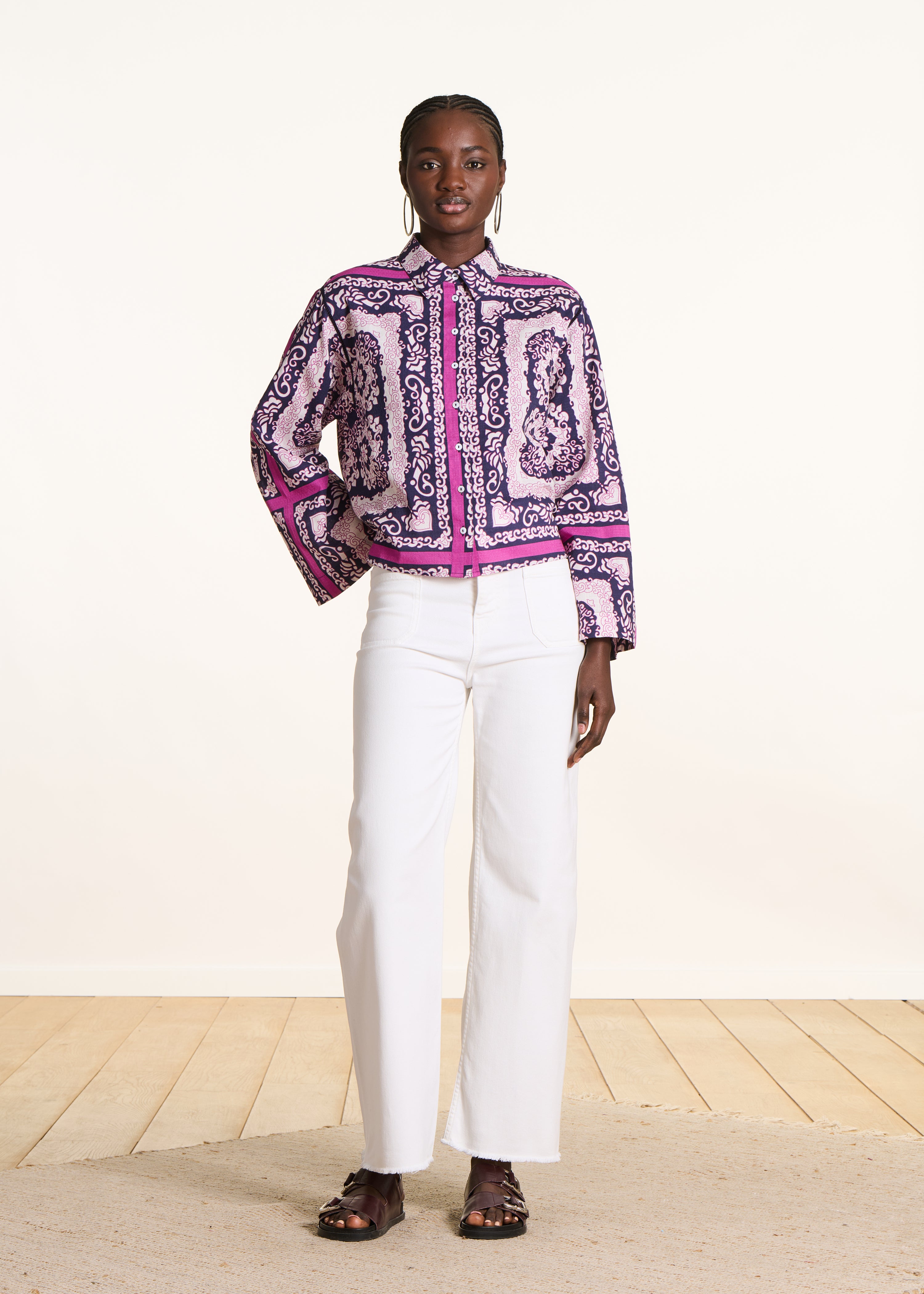 la-f-e-marabout-e-chemises-bluse-violett-rosa-foulard-print-bio image 2