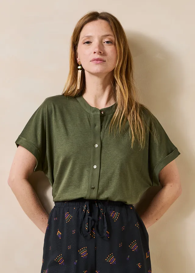 la-f-e-marabout-e-fanta-t-shirt-khaki-kurzarm-bi-material image 1