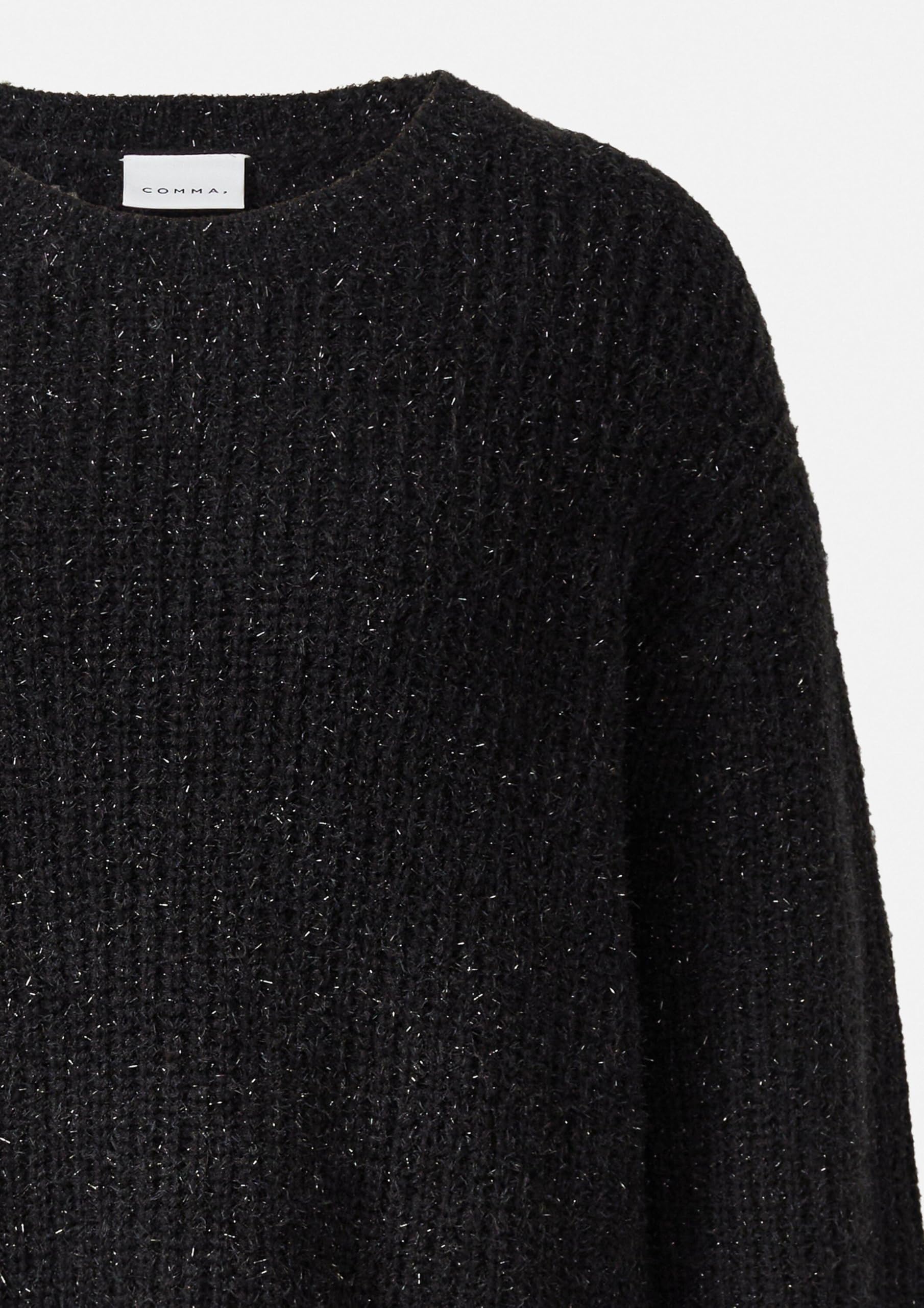 comma-pullover-relaxed-fit-glitzergarn-gr-44-schwarz image 5