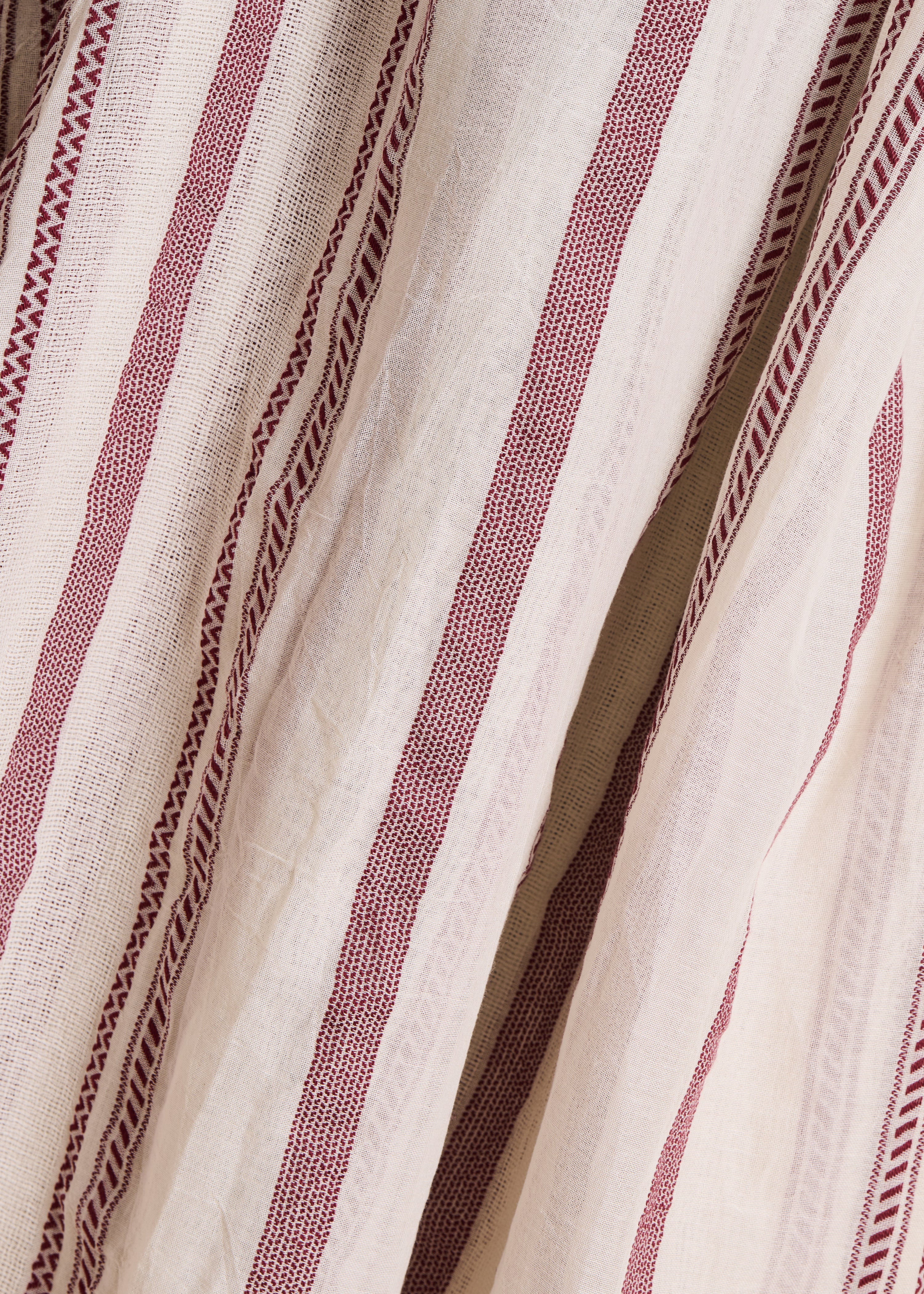 la-f-e-marabout-e-accessoires-schal-baumwolle-bordeaux-gestreift image 2