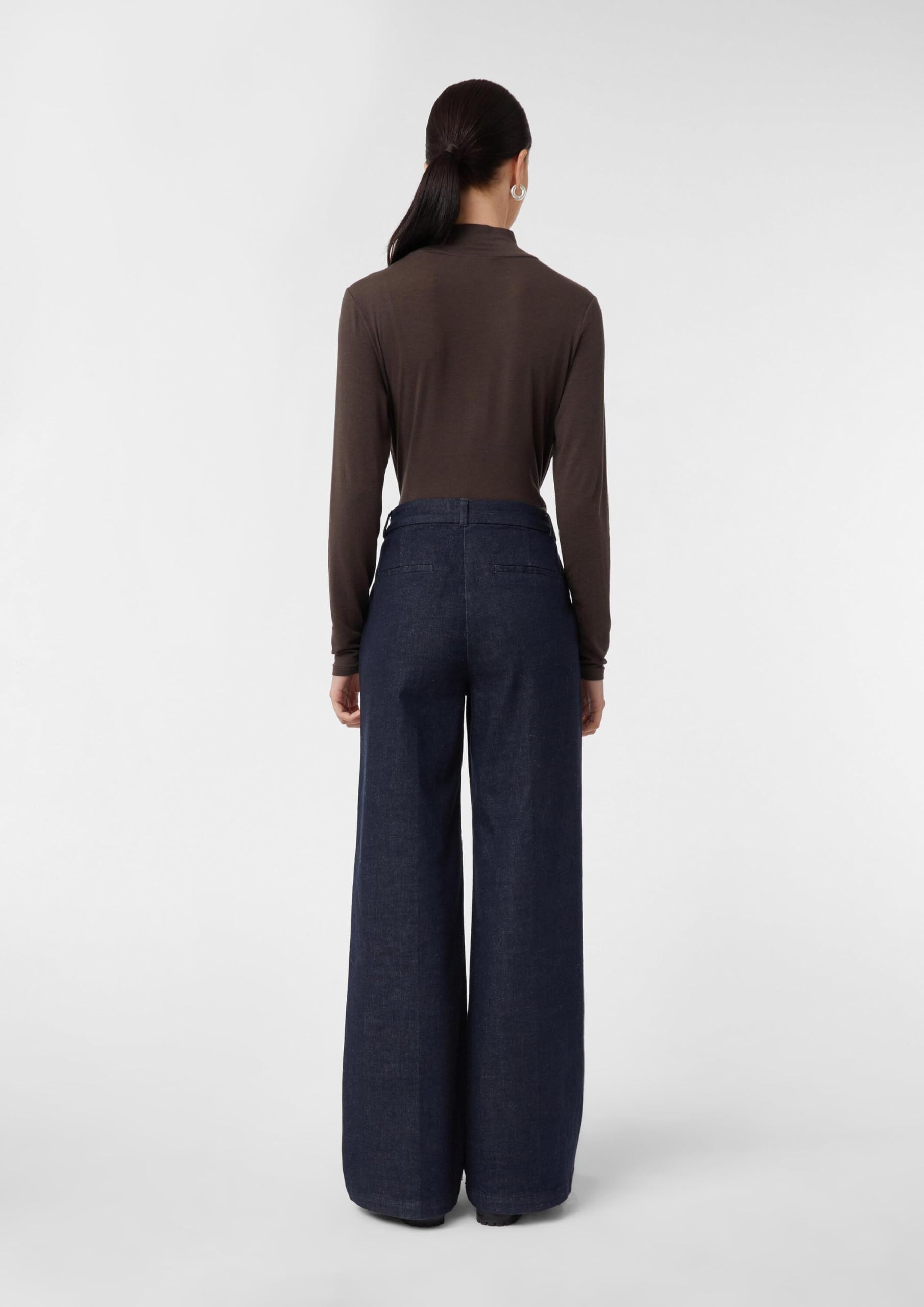 comma-tops-semitransparentes-shirt-stehkragen-top image 8