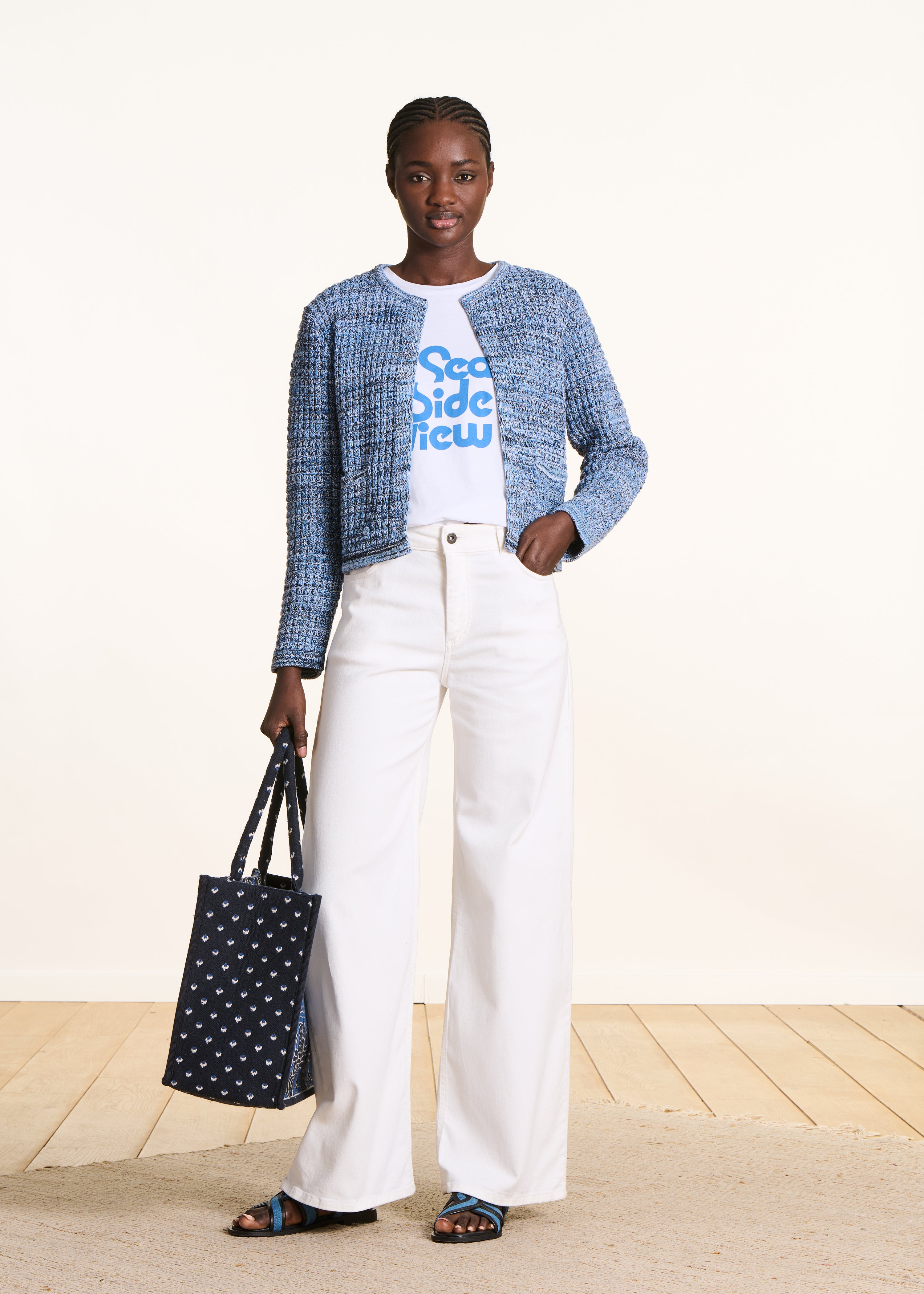 la-f-e-marabout-e-fidelis-weste-blau-meliert-offen image 2