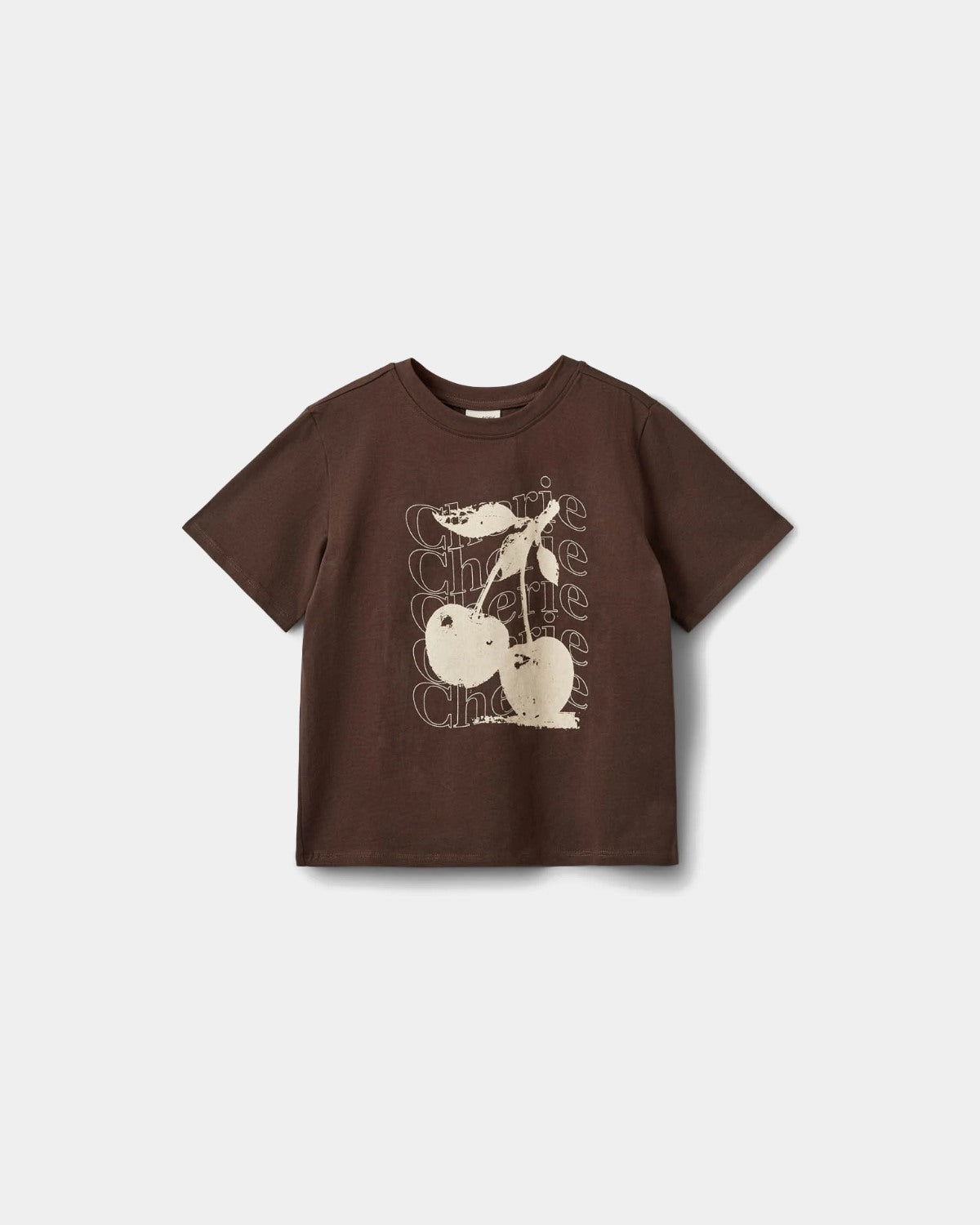 sofie-schnoor-young-zenasy-t-shirt-brown-kirschprint image 1