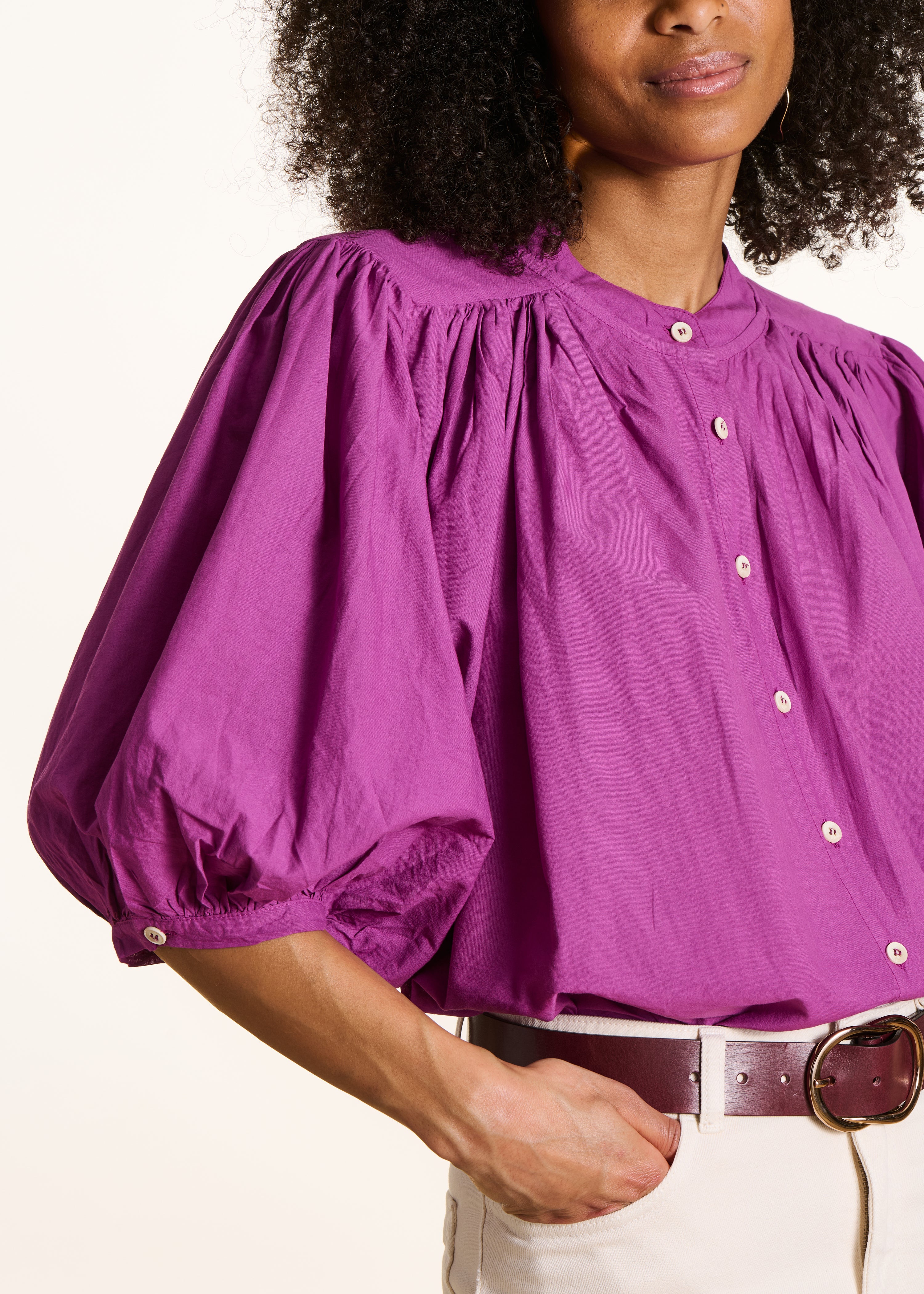 la-f-e-marabout-e-douwina-bluse-fuchsia-baumwolle image 5