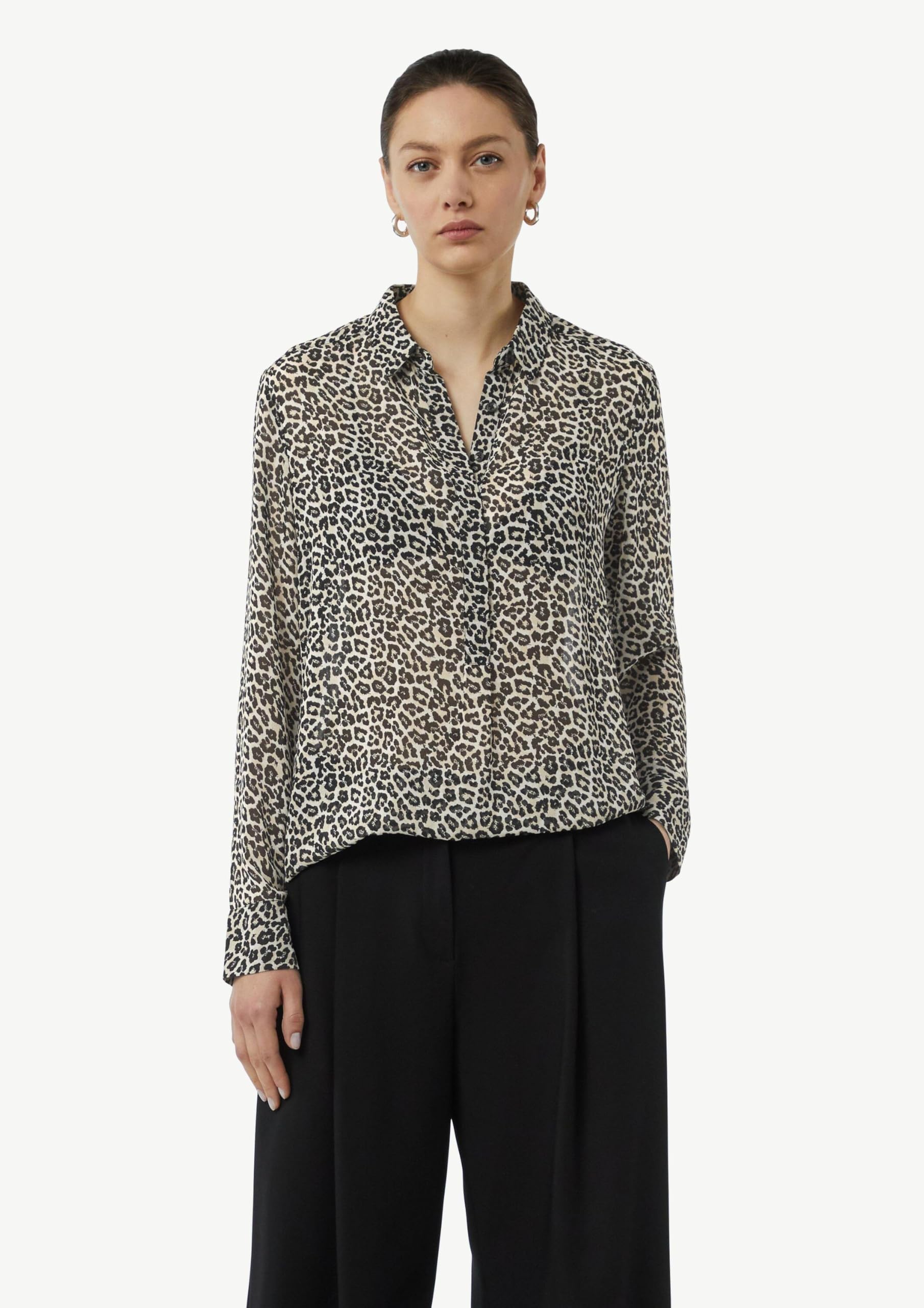 comma-longbluse-chiffon-damen-beige-leo-print-gr-34 image 6