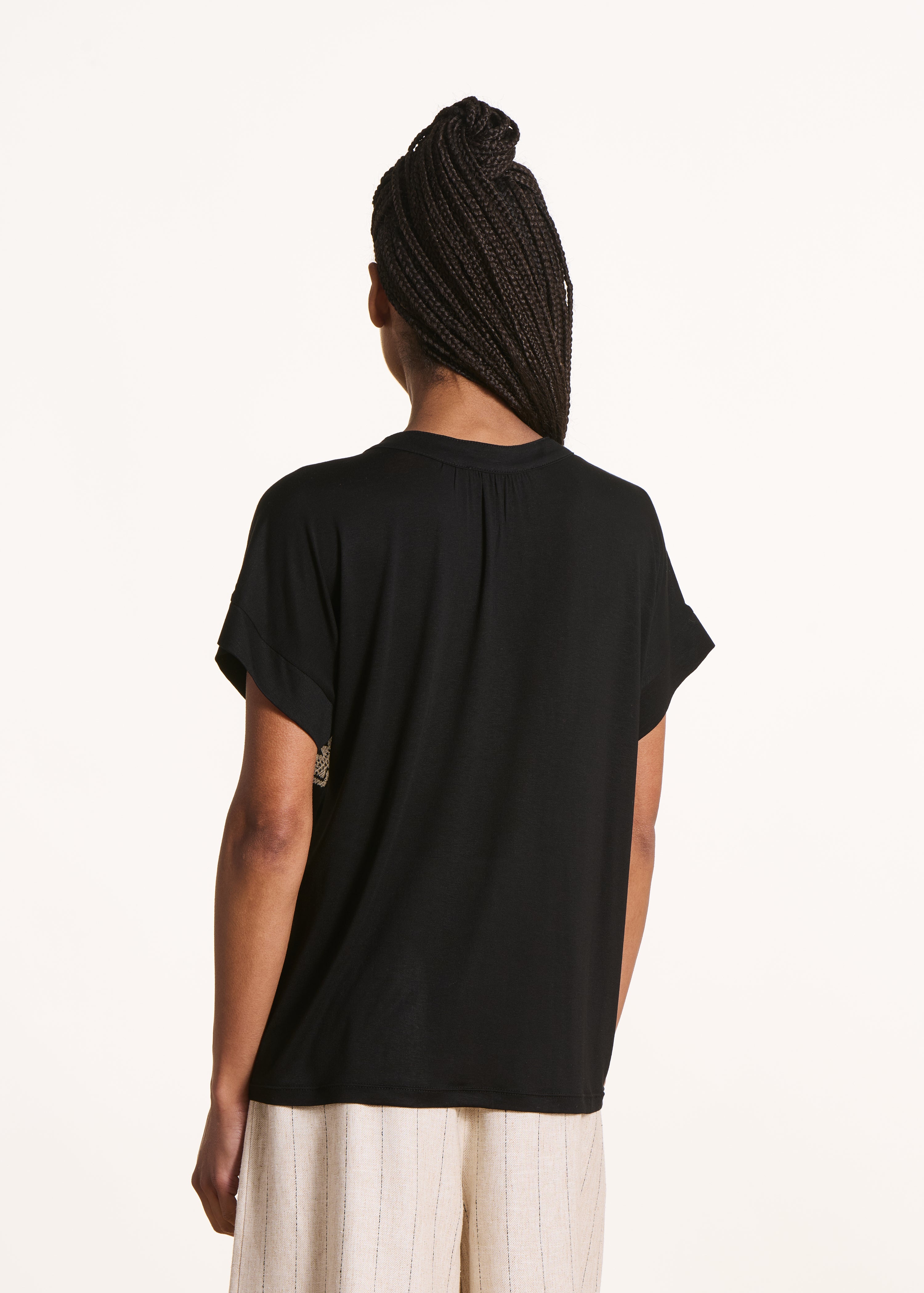 la-f-e-marabout-e-friani-t-shirt-oversize-schwarz-ecru image 3