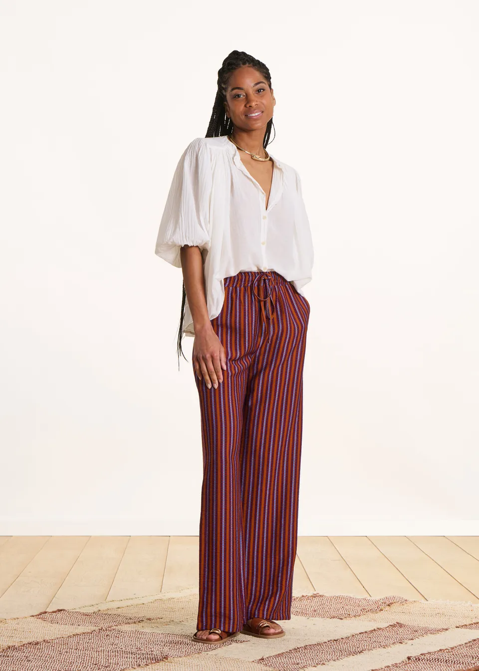 la-f-e-marabout-e-hose-gestreift-violett-orange-weit image 1