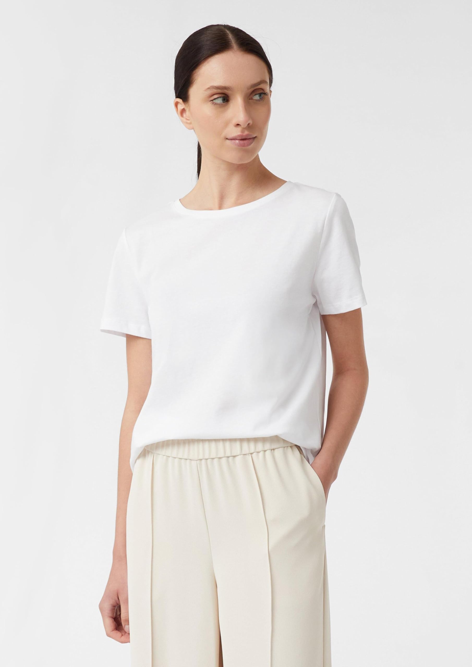 comma-tops-t-shirt-baumwolle-logo-wei-gr-38 image 5