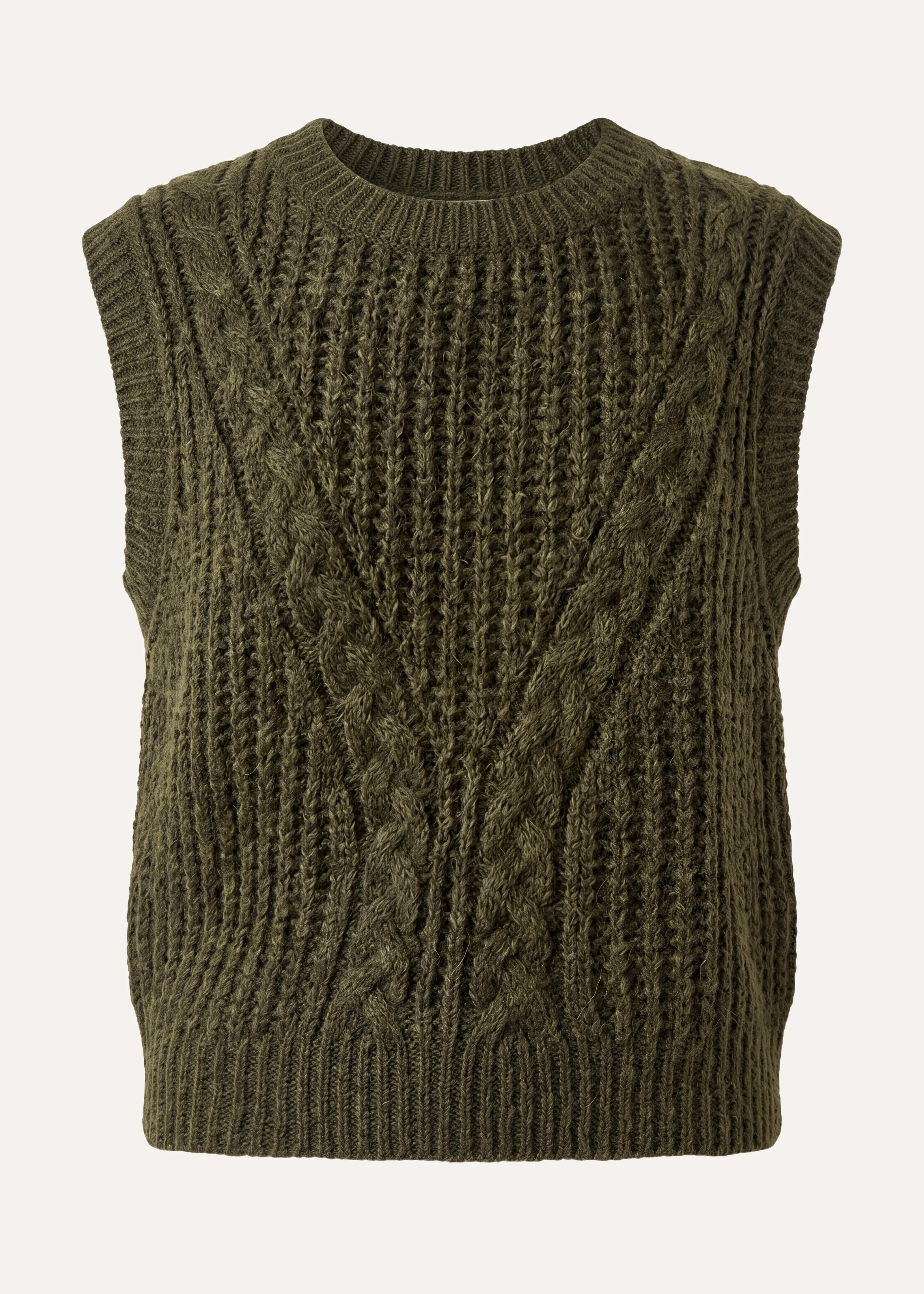 la-f-e-marabout-e-gabina-pullunder-khaki-zopf-strick image 6