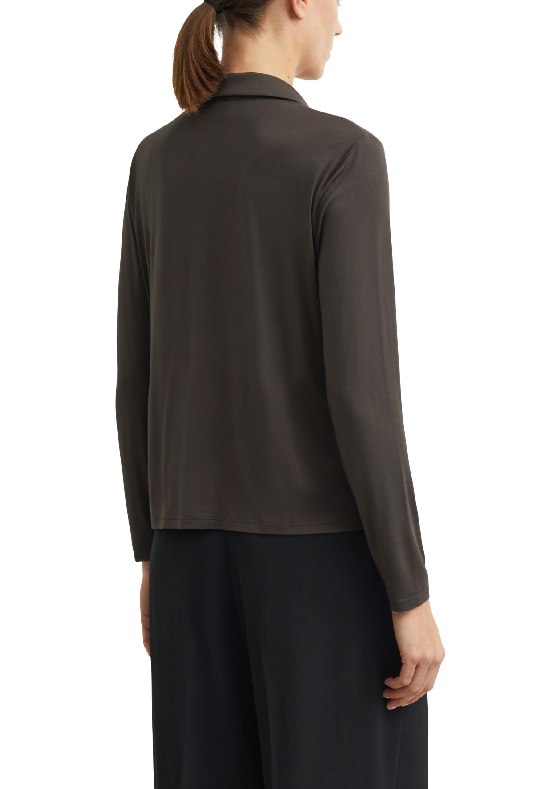 comma-blouses-jersey-bluse-hemdkragen-langarm-gr-e-40 image 2