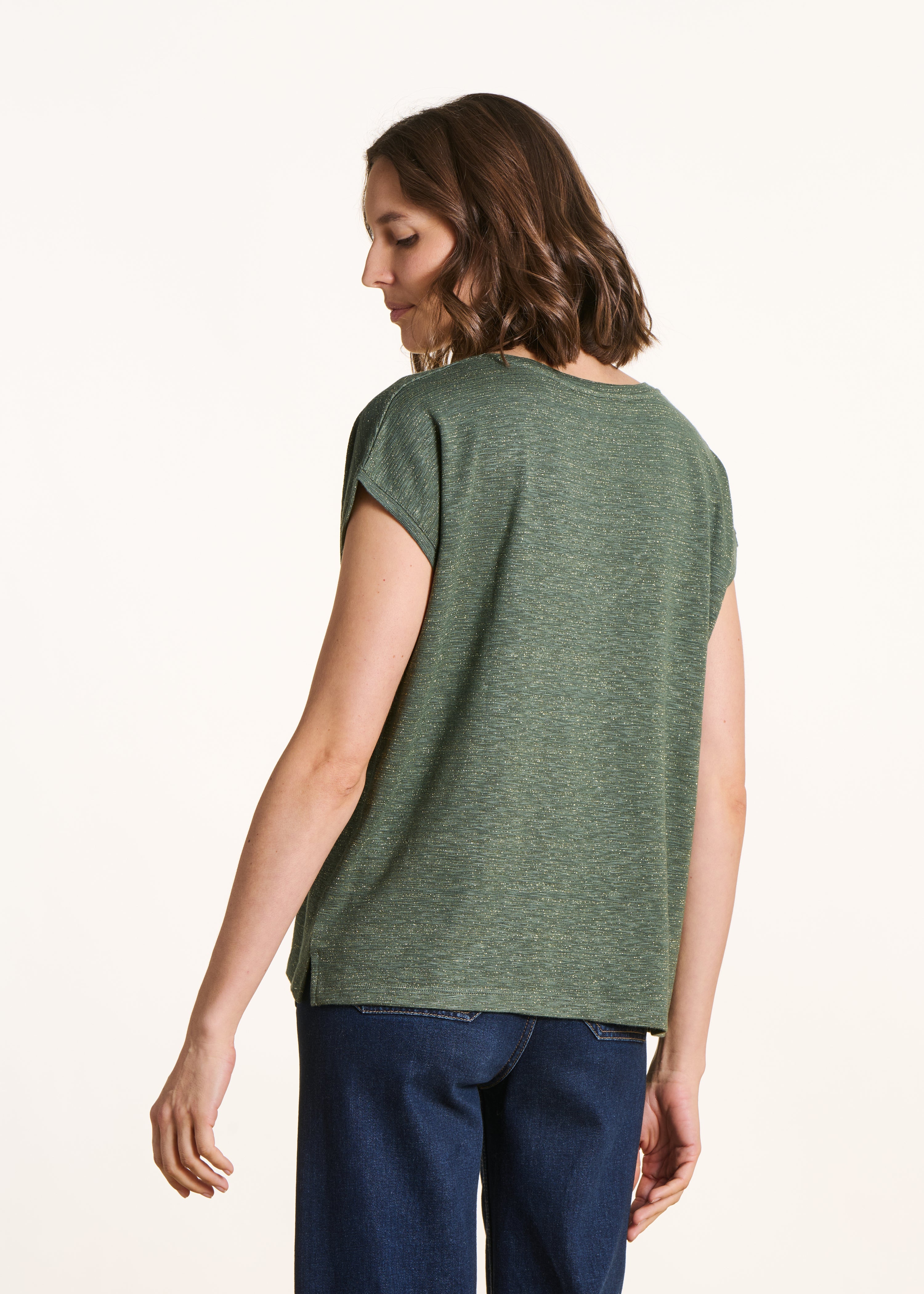 la-f-e-marabout-e-vino-t-shirt-kaki-v-ausschnitt-xs image 3
