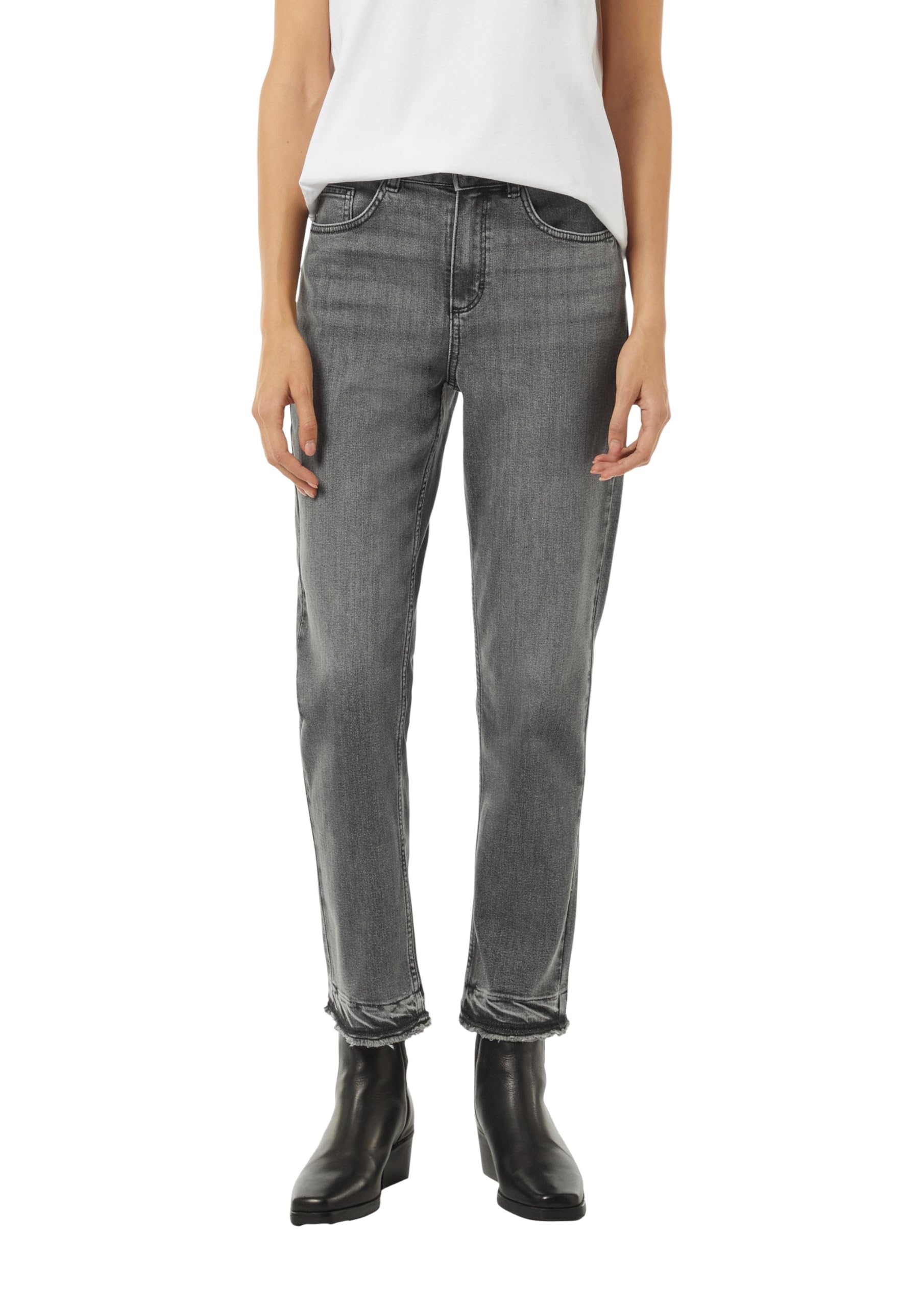 comma-jeans-straight-leg-mit-fransensaum-gr-42-blau image 1