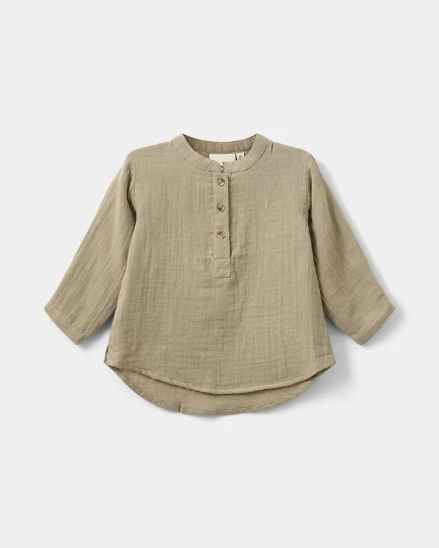 sofie-schnoor-baby-prestonsb-hemd-light-dusty-green-gr-68-128 image 1