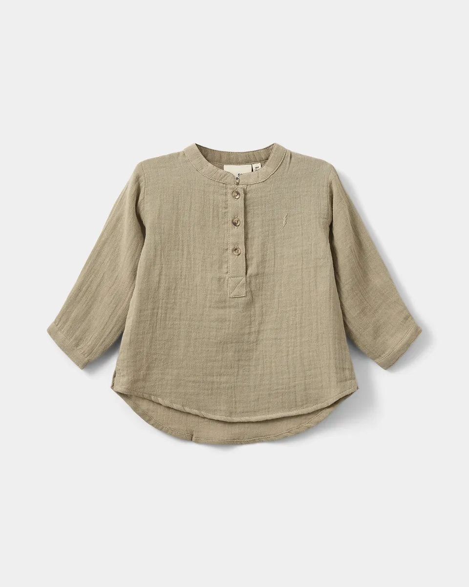 sofie-schnoor-baby-prestonsb-hemd-light-dusty-green-gr-68-128 image 1