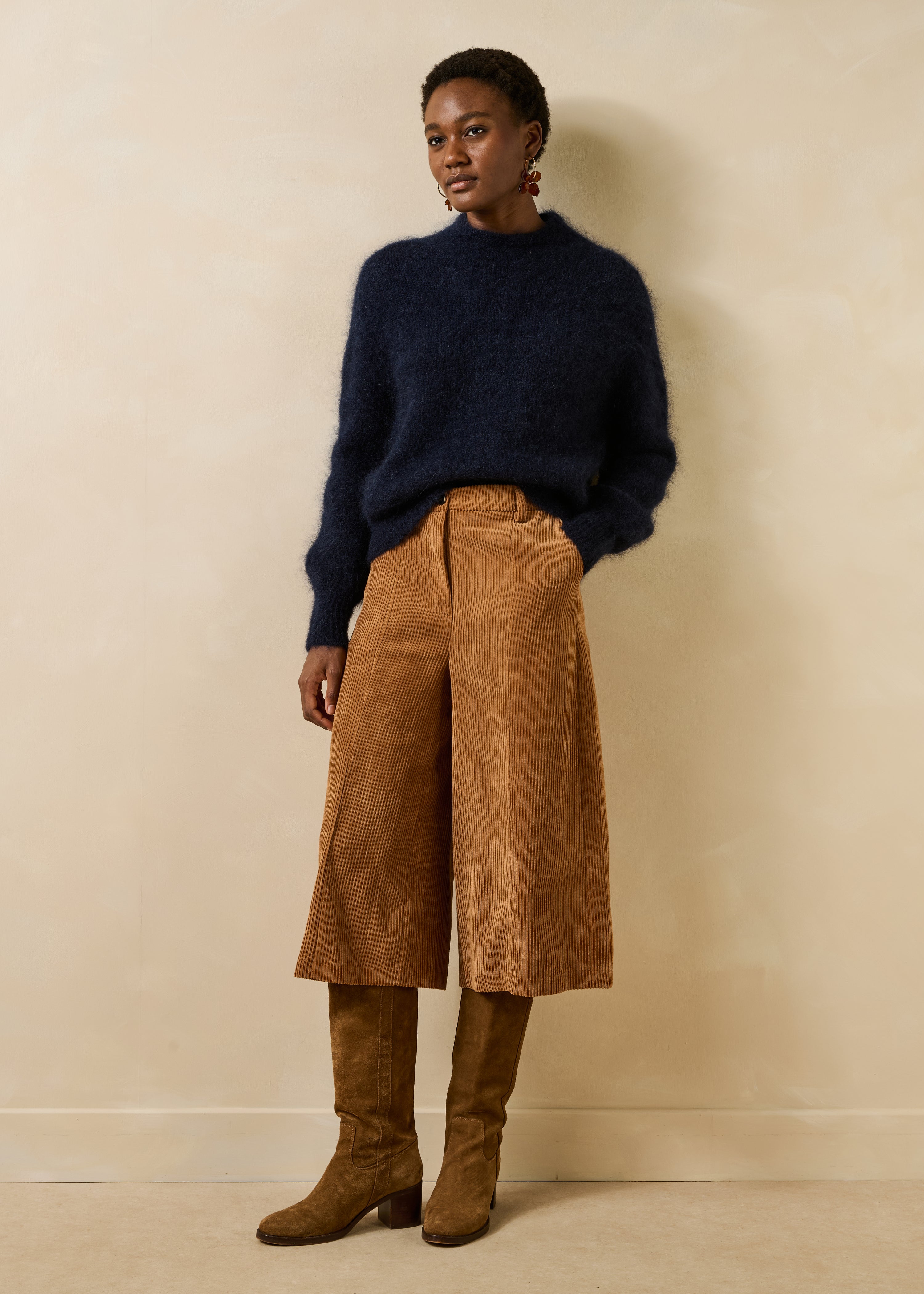 la-f-e-marabout-e-genesio-pullover-blau-mohair-kurz image 2