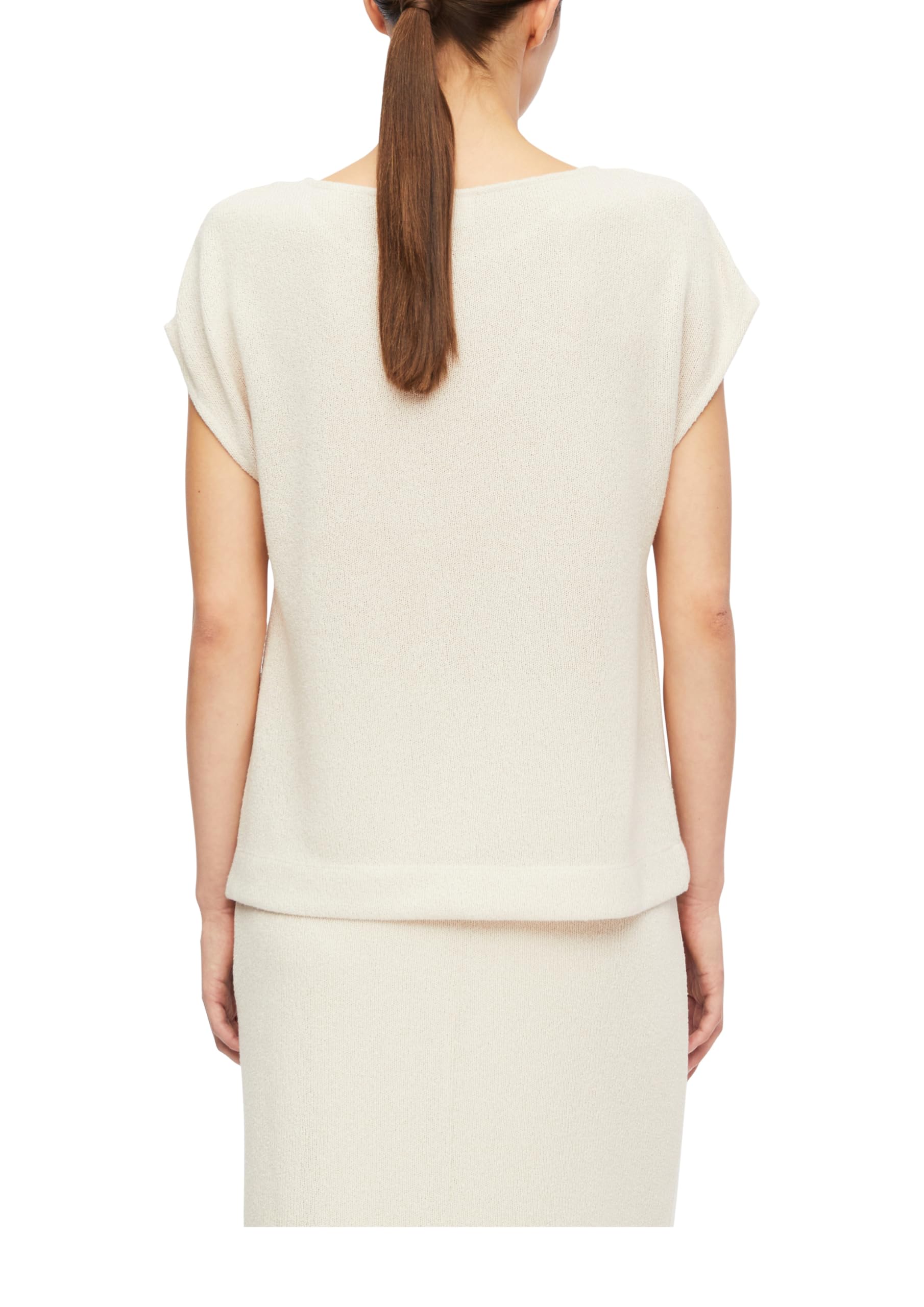 comma-sweatshirt-2180314-kurzarm-helles-beige-gr-38 image 2