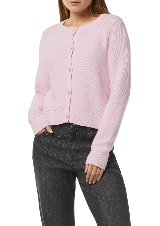 comma-kurze-strickjacke-cardigan-raglan-sandfarben-knopfleiste image 1