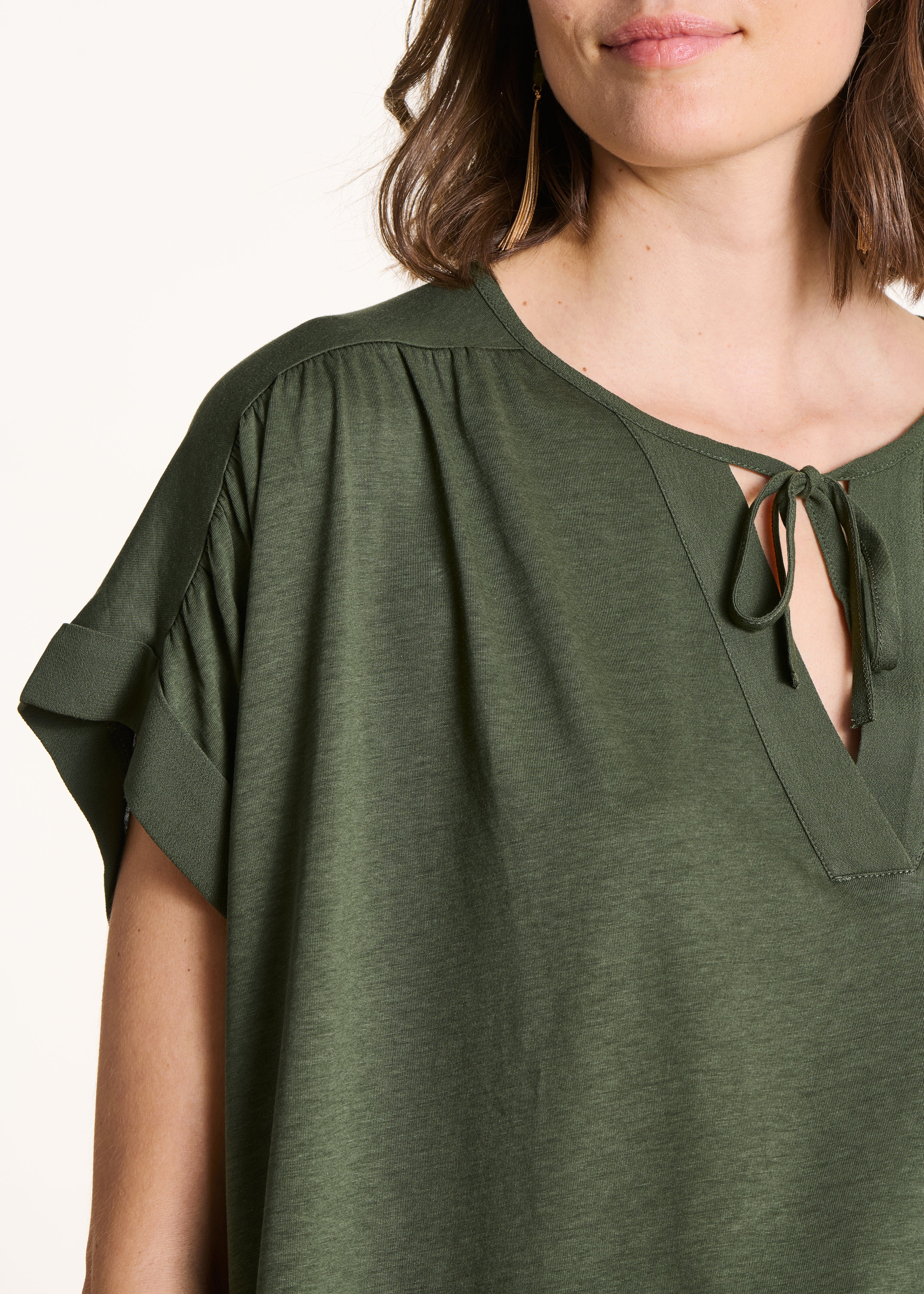 la-f-e-marabout-e-fino-t-shirt-khaki-lyocell-weit image 5