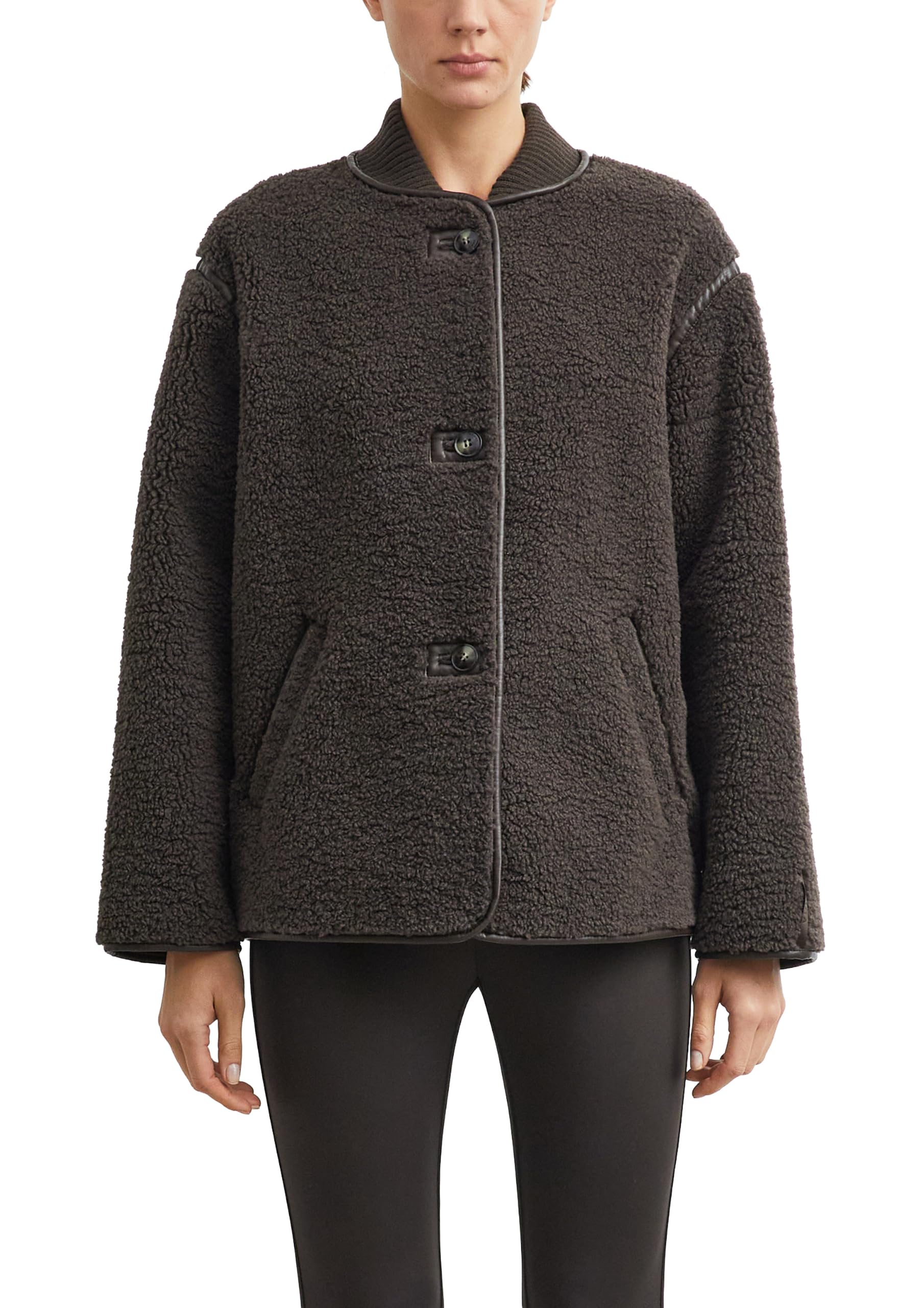 comma-outdoor-jacke-teddy-pl-sch-boyfriend-xs-kurz image 1