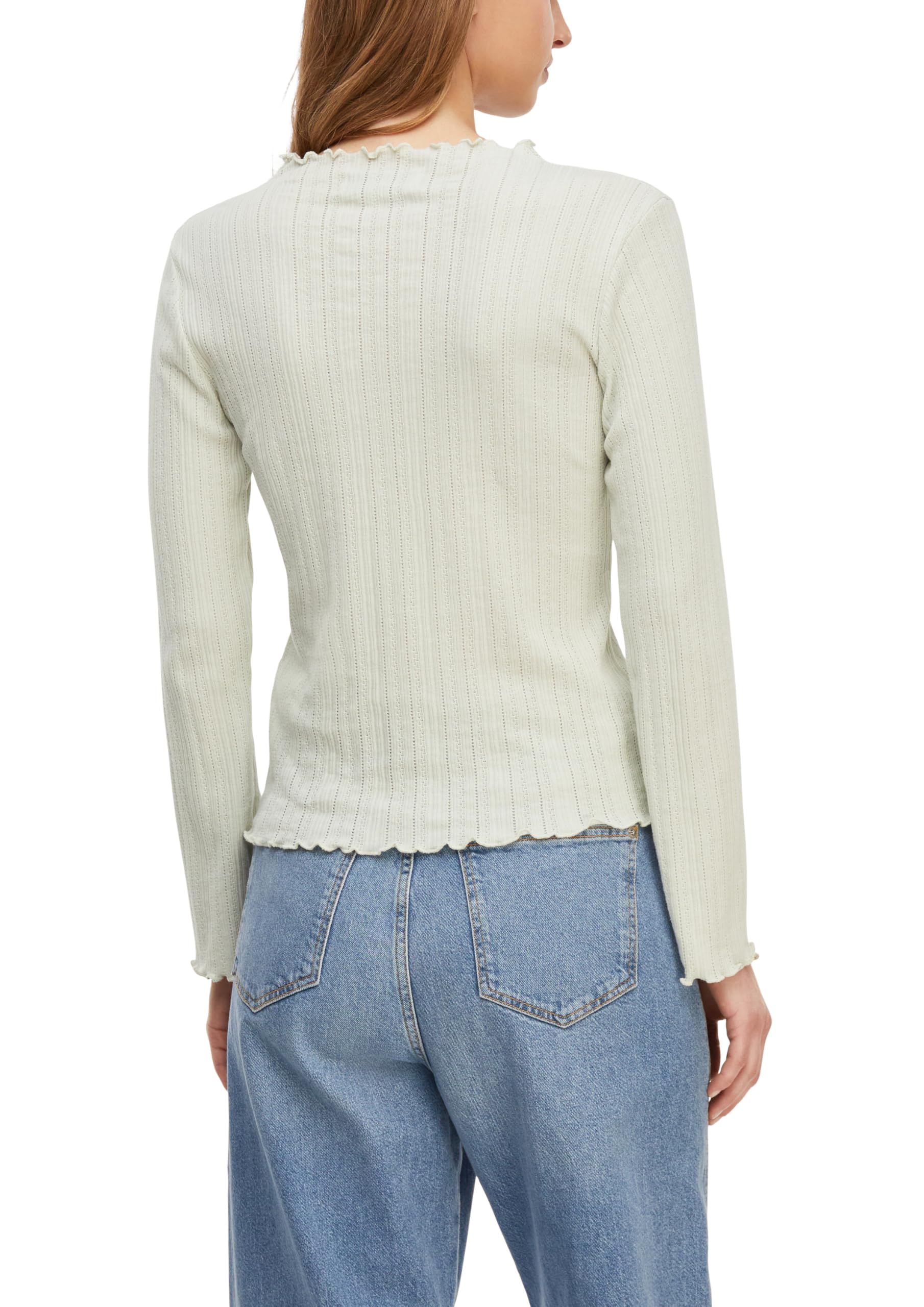 comma-langarmshirt-ajoursjersey-slim-fit-stehkragen-salbeigr-n image 2