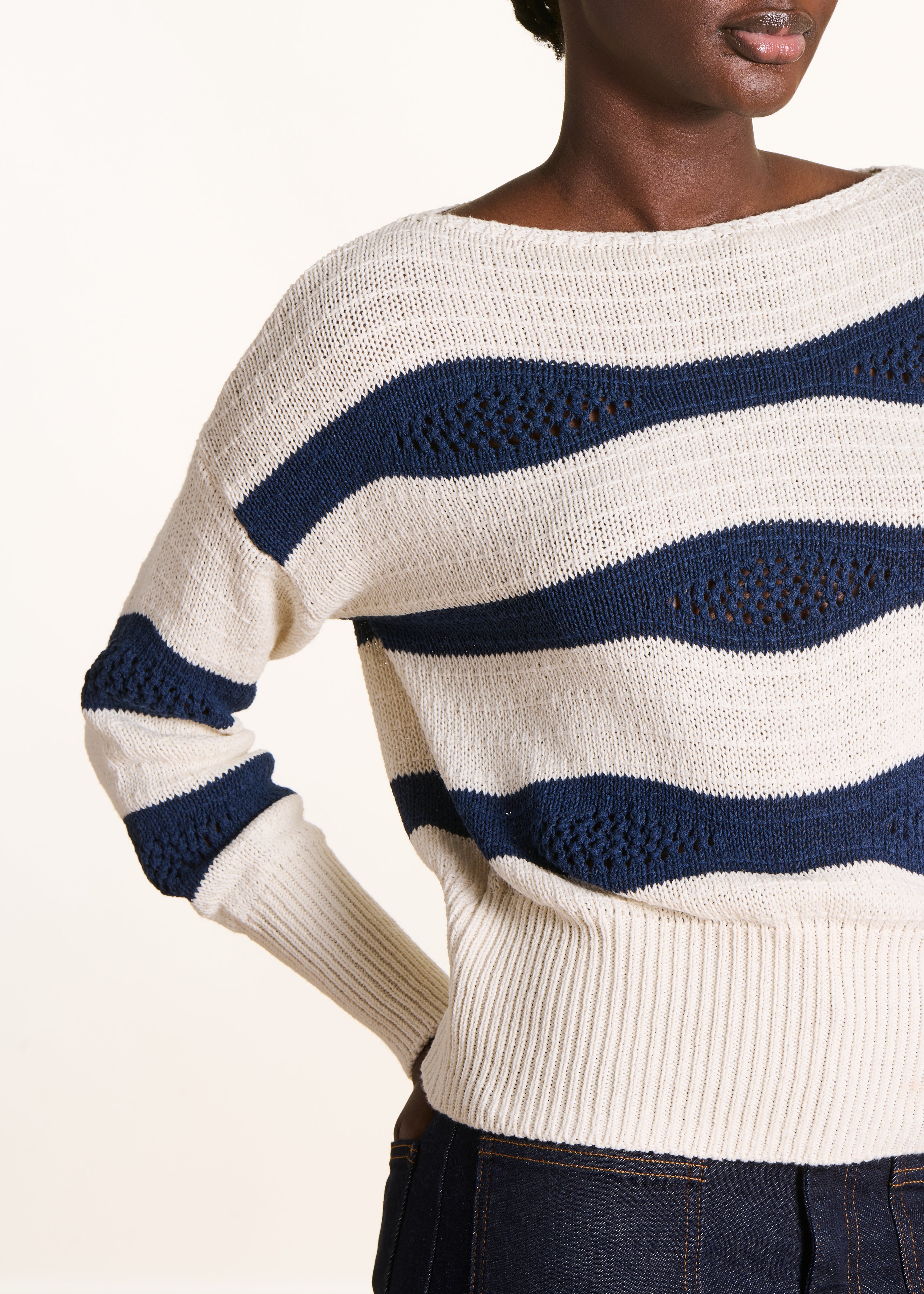 la-f-e-marabout-e-pulls-pullover-ecru-navy-marini-re image 5
