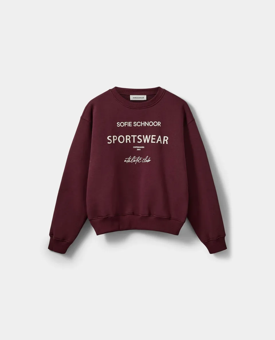 sofie-schnoor-sport-luisasw-sweatshirt-burgund-baumwolle image 1