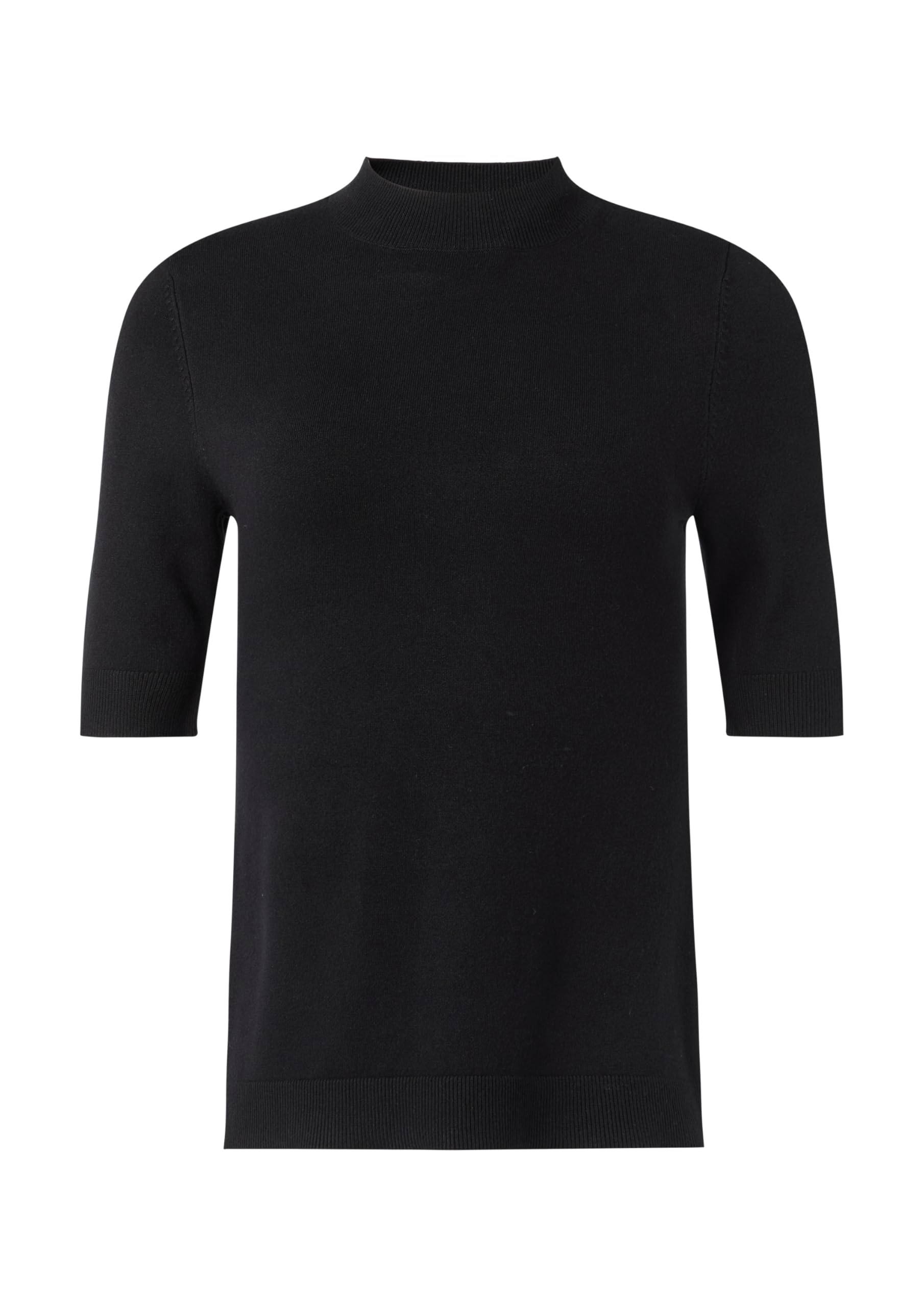comma-knitwear-feinstrickpullover-mit-stehkragen-schwarz image 3