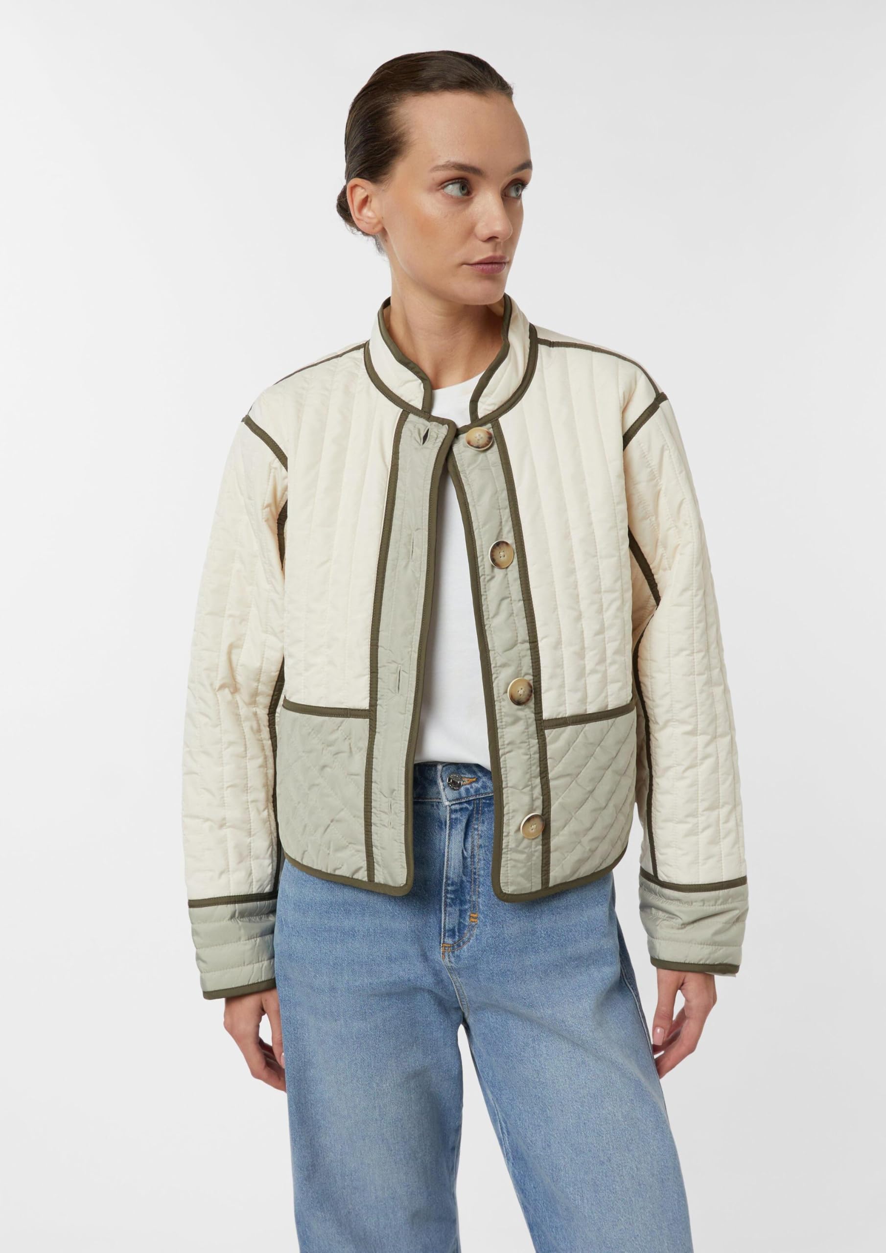 comma-jackets-gesteppte-jacke-loose-fit-stehkragen-damen image 3