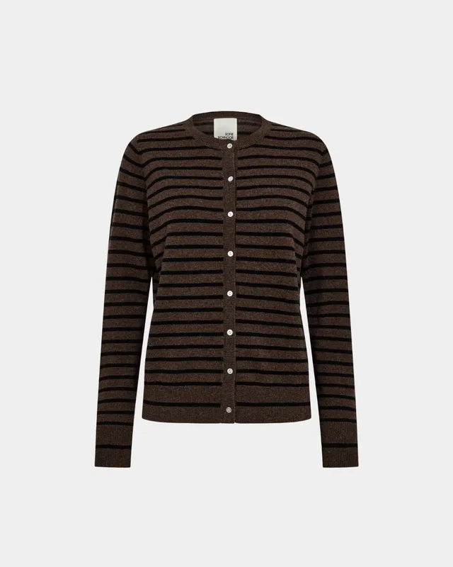 sofie-schnoor-women-cisse-strickjacke-braun-gestreift-wolle image 1