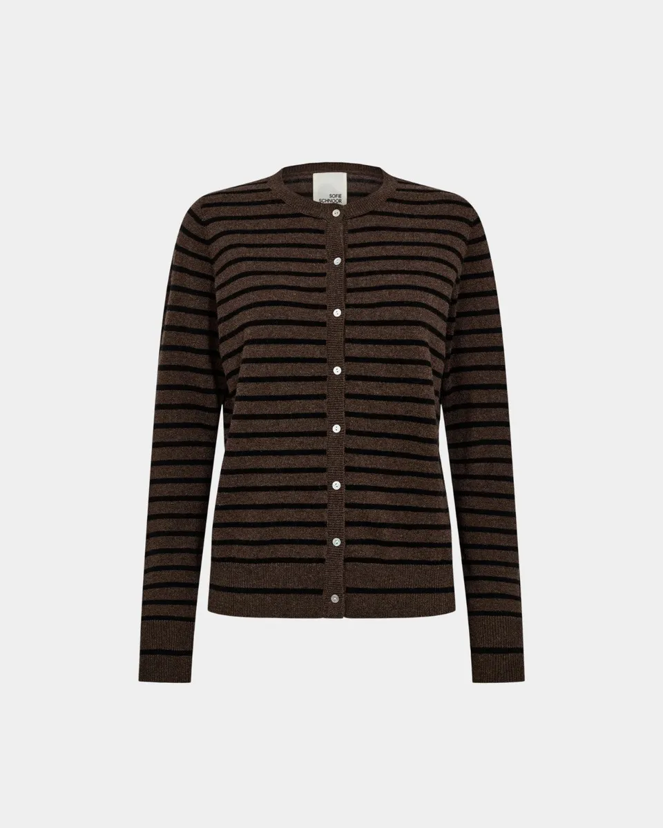 sofie-schnoor-women-cisse-strickjacke-braun-gestreift-wolle image 1