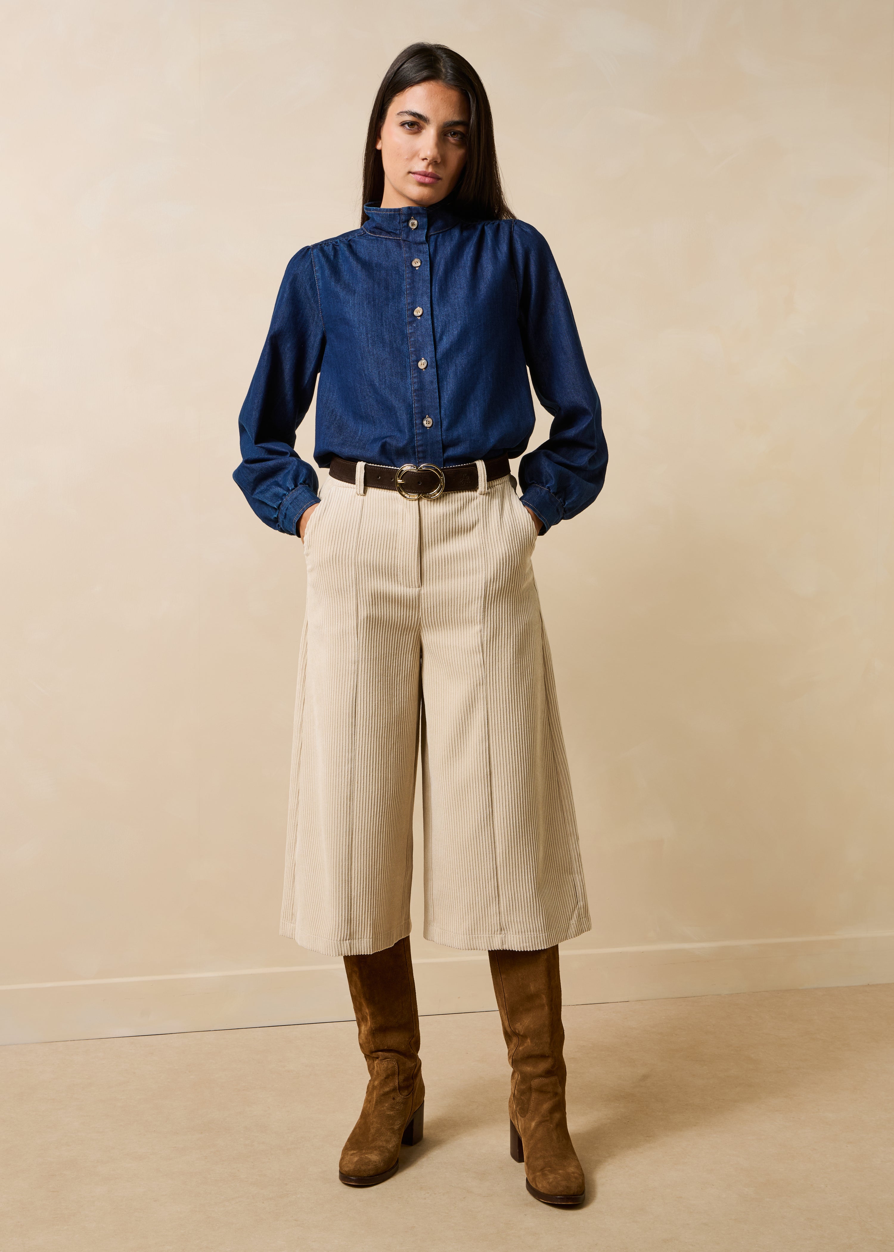 la-f-e-marabout-e-galiope-bermudashorts-beige-cord image 1