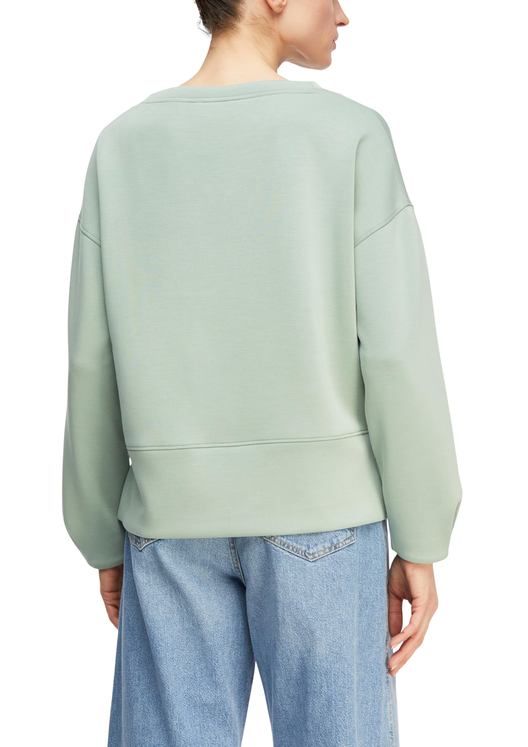 comma-sweatshirt-faltendetail-pastellgr-n-gr-e-36 image 2