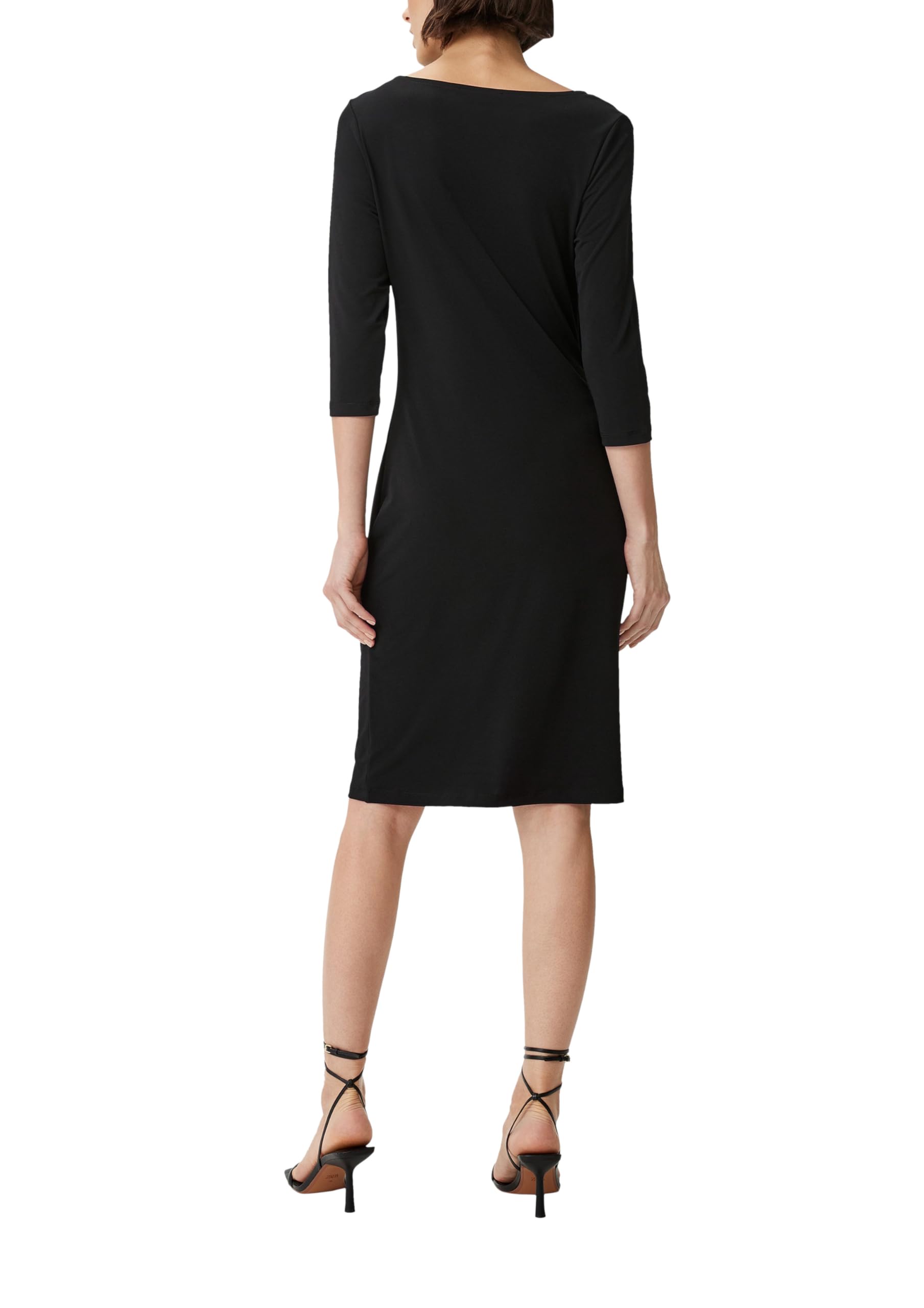 comma-jerseykleid-raffung-damenkleid-gr-38-schwarz image 2