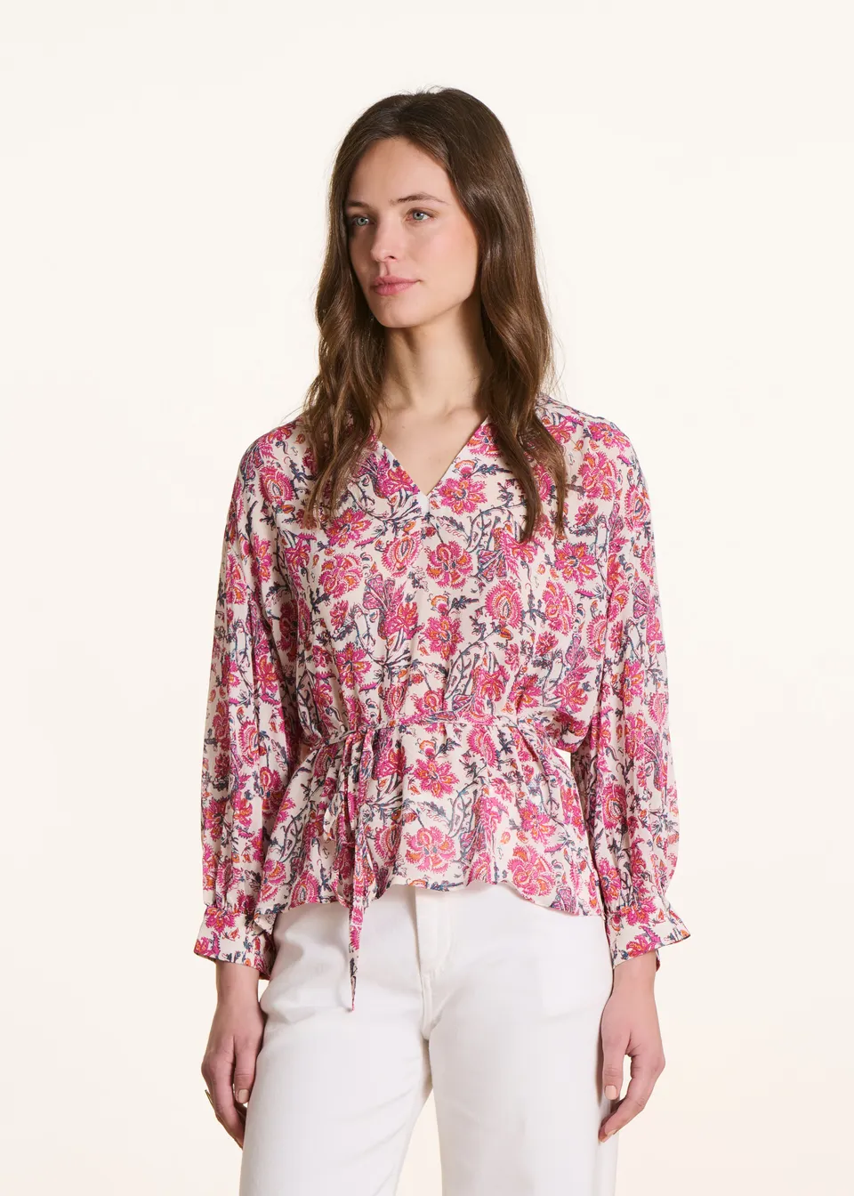 la-f-e-marabout-e-faenzi-top-rosa-blumen-langarm-g-rtel image 1