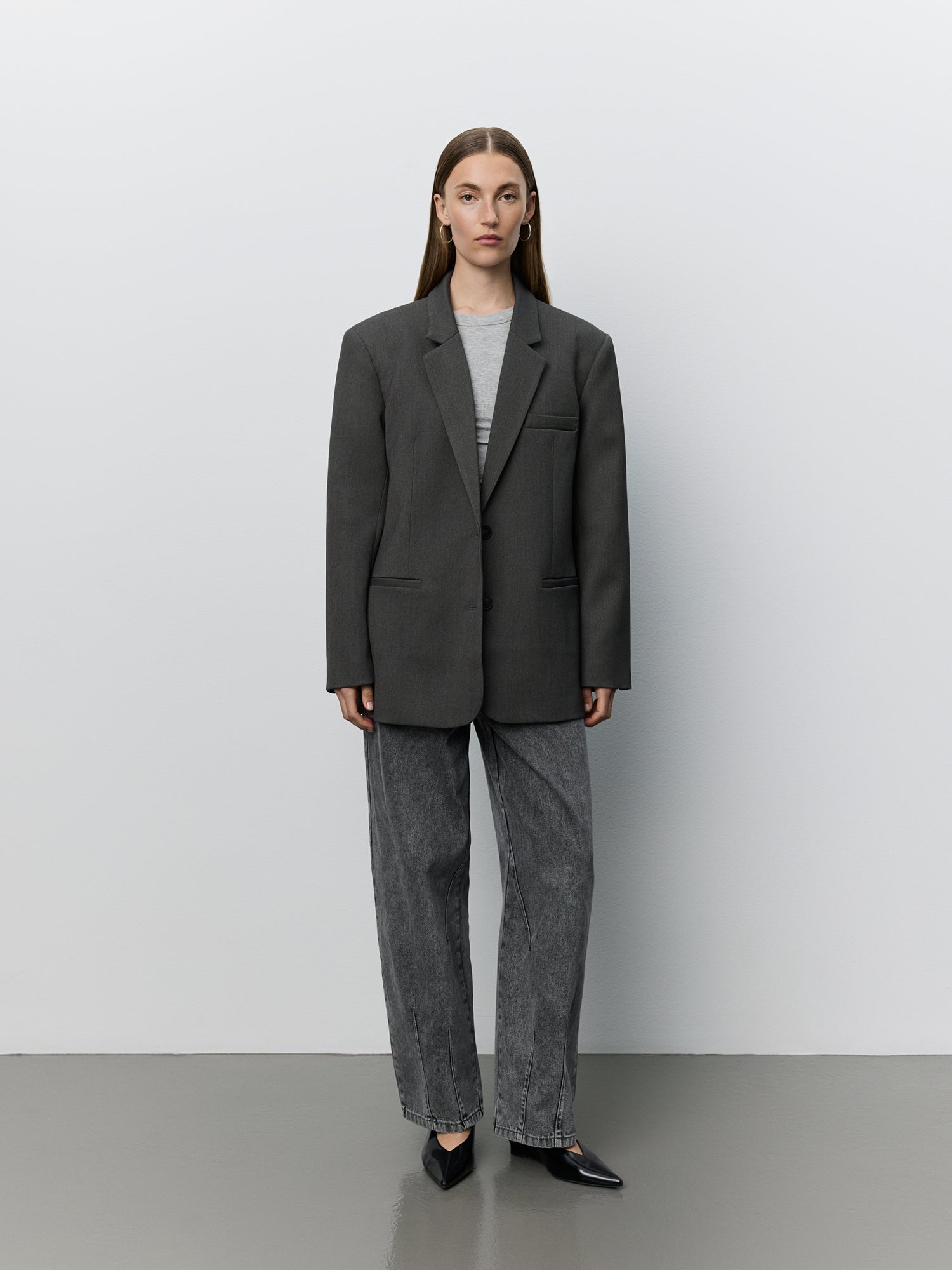 sofie-schnoor-women-kaisw-blazer-grau-meliert-oversize image 2