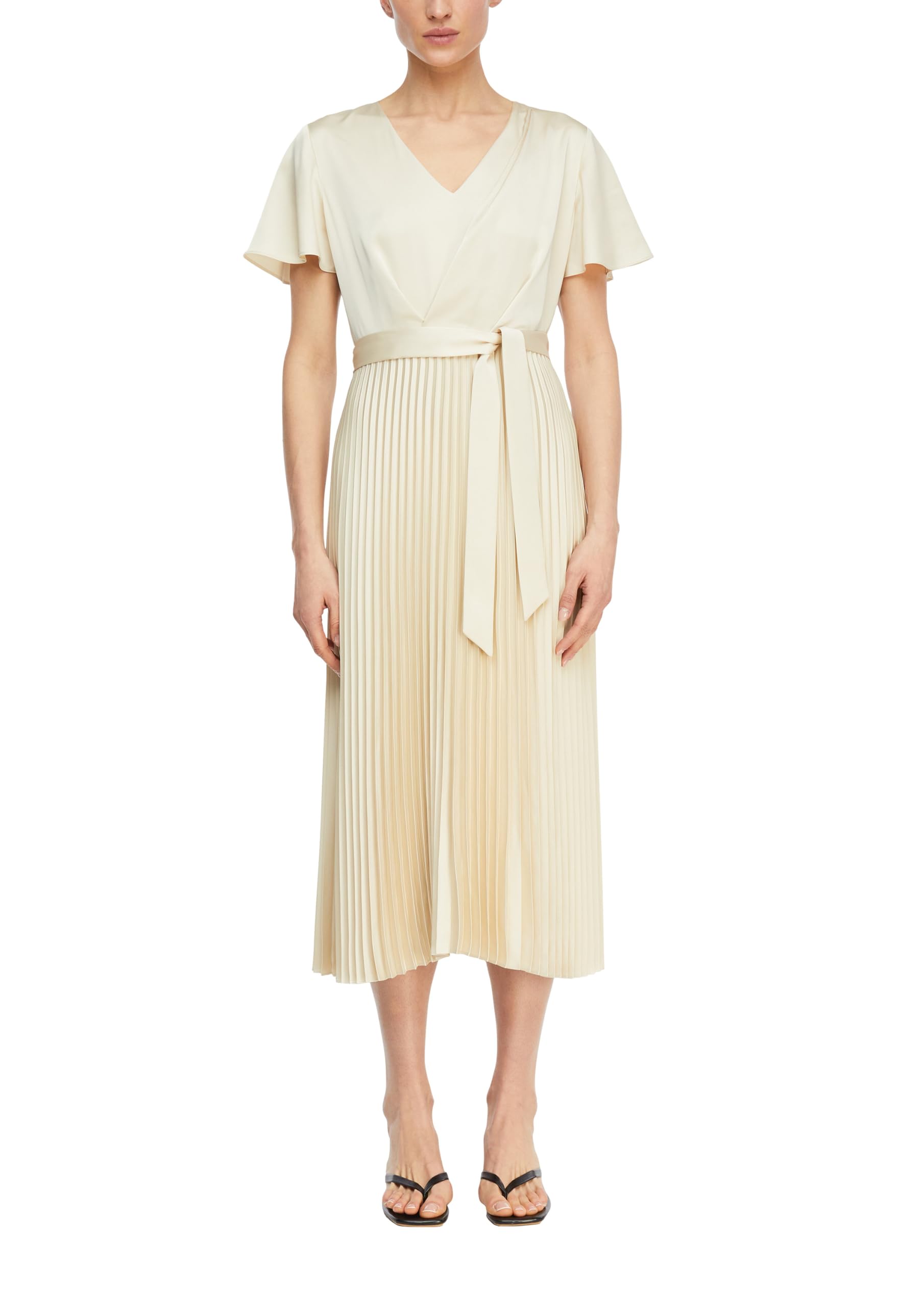 comma-dresses-satinkleid-plisseerock-gr-36-flie-ende-rmel image 1
