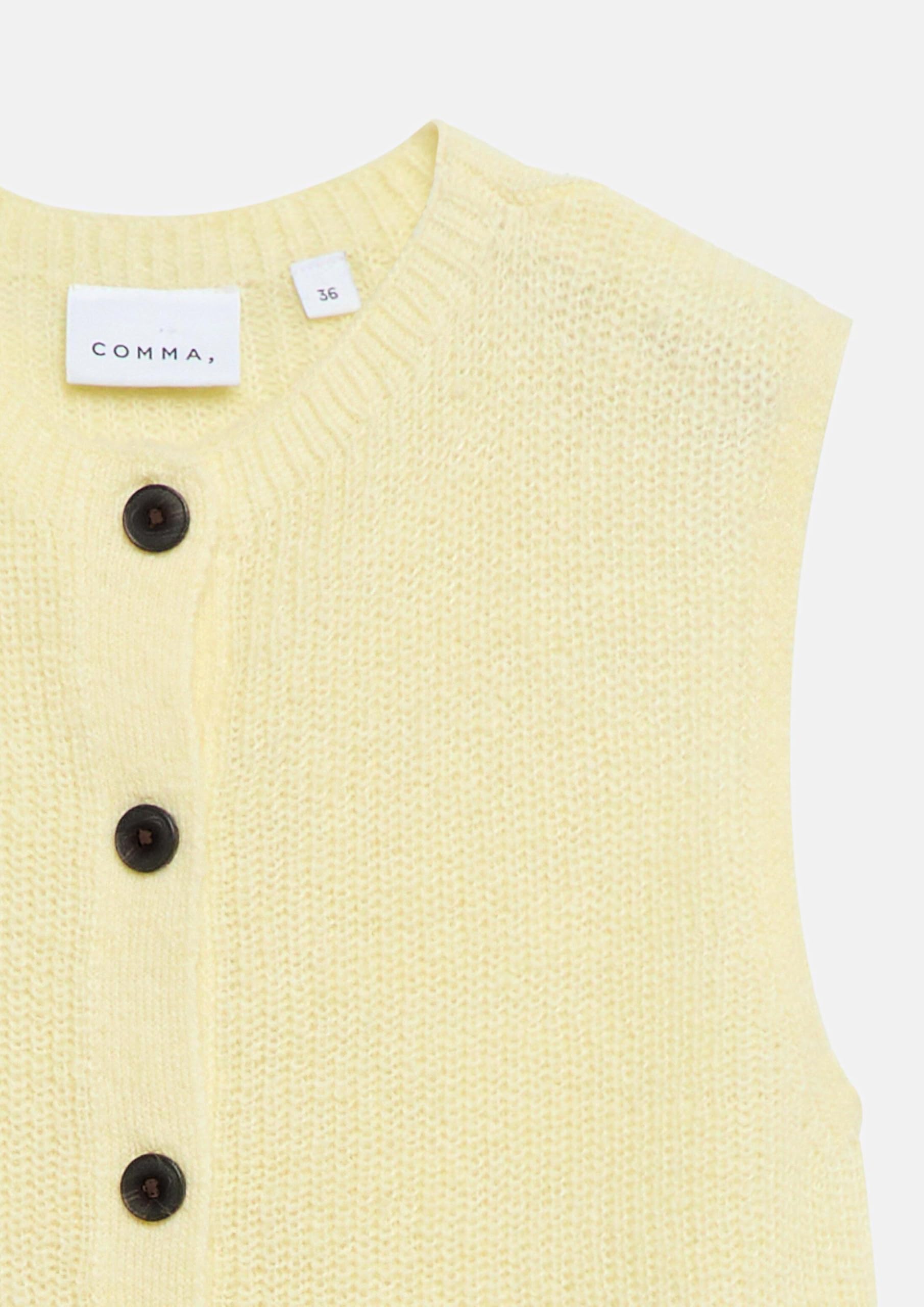 comma-2183130-sweater-strickweste-gelb-alpakamix-leicht image 6