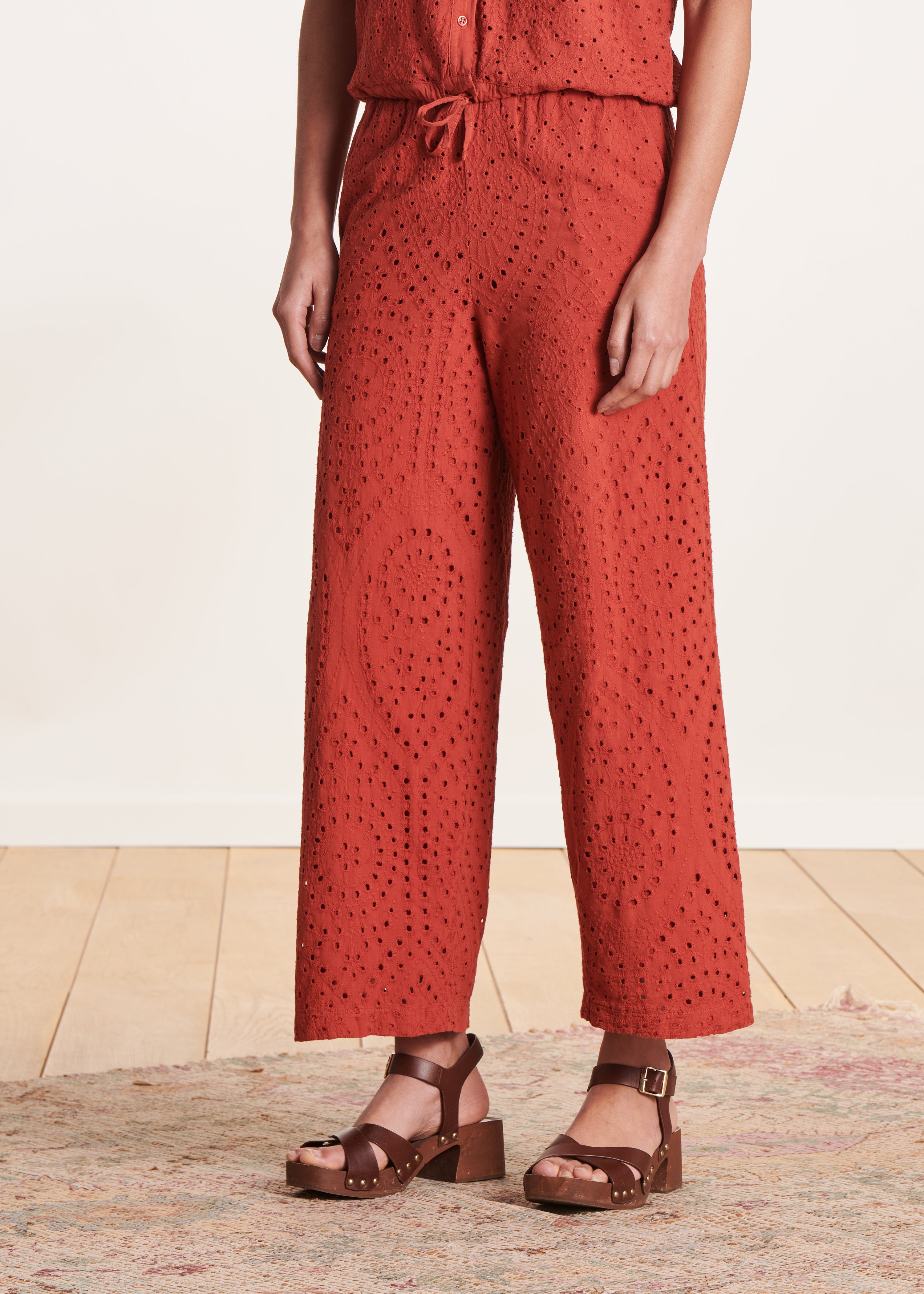 la-f-e-marabout-e-7-8-hose-terracotta-broderie-gr-38 image 2