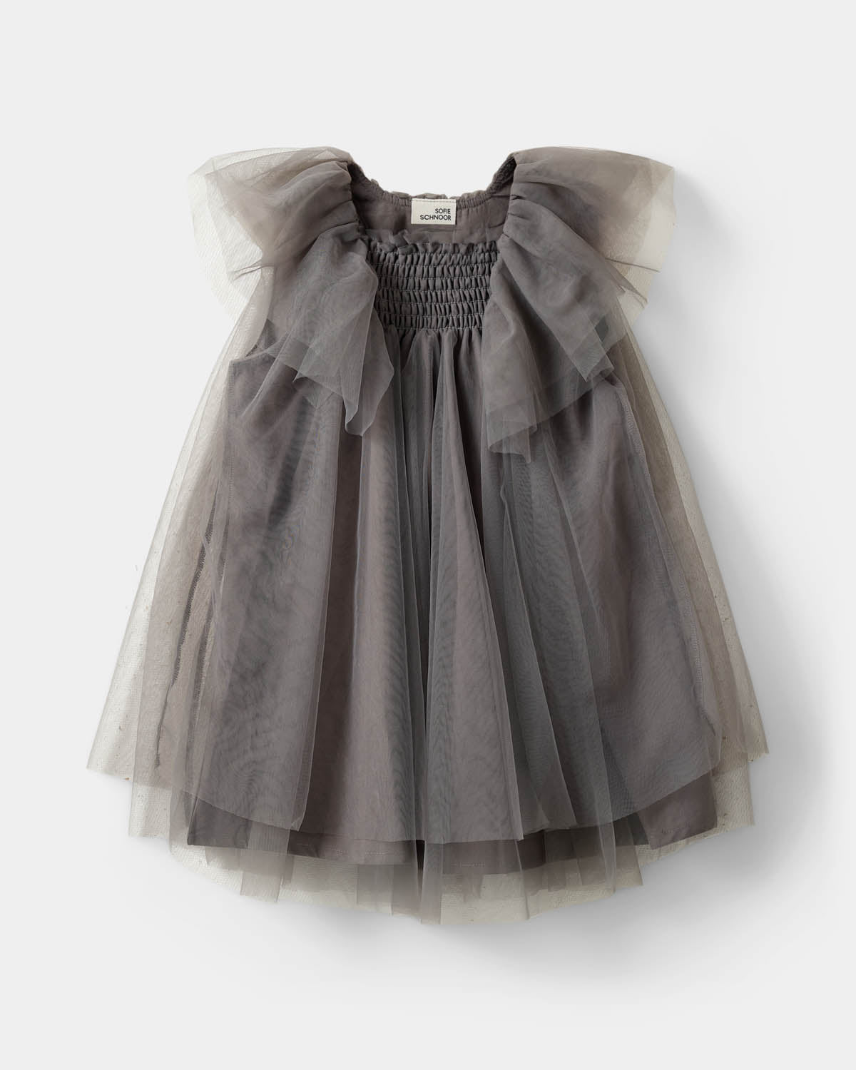 sofie-schnoor-kids-millekb-kleid-grau-mesh-zweilagig image 1