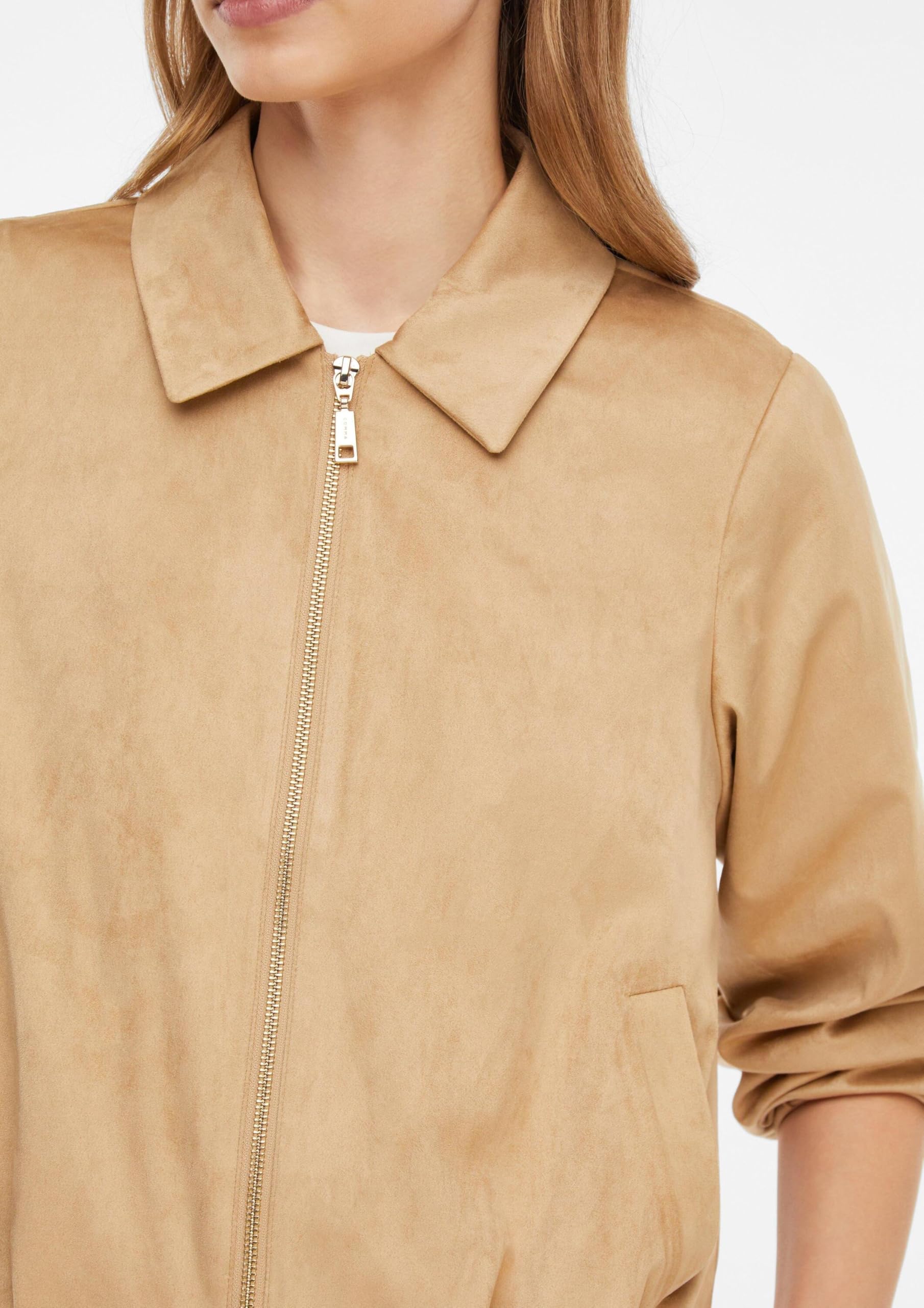 comma-blouson-jacke-veloursleder-optik-falten-gr-44 image 3