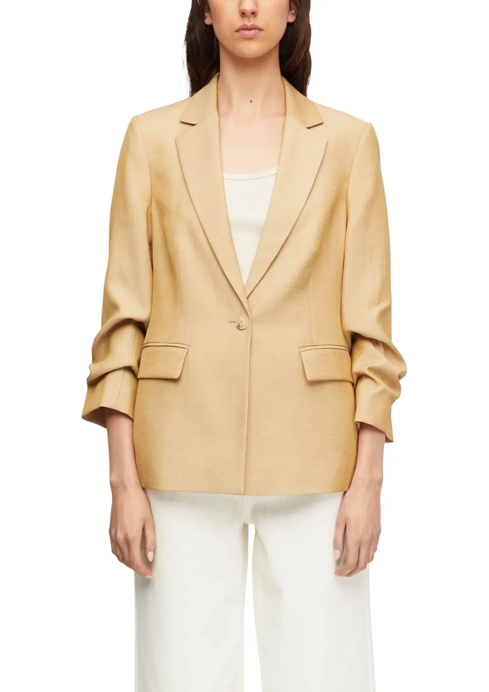 comma-blazers-blazer-regular-fit-reverskragen-3-4-rmel-gr-42-leinen image 1