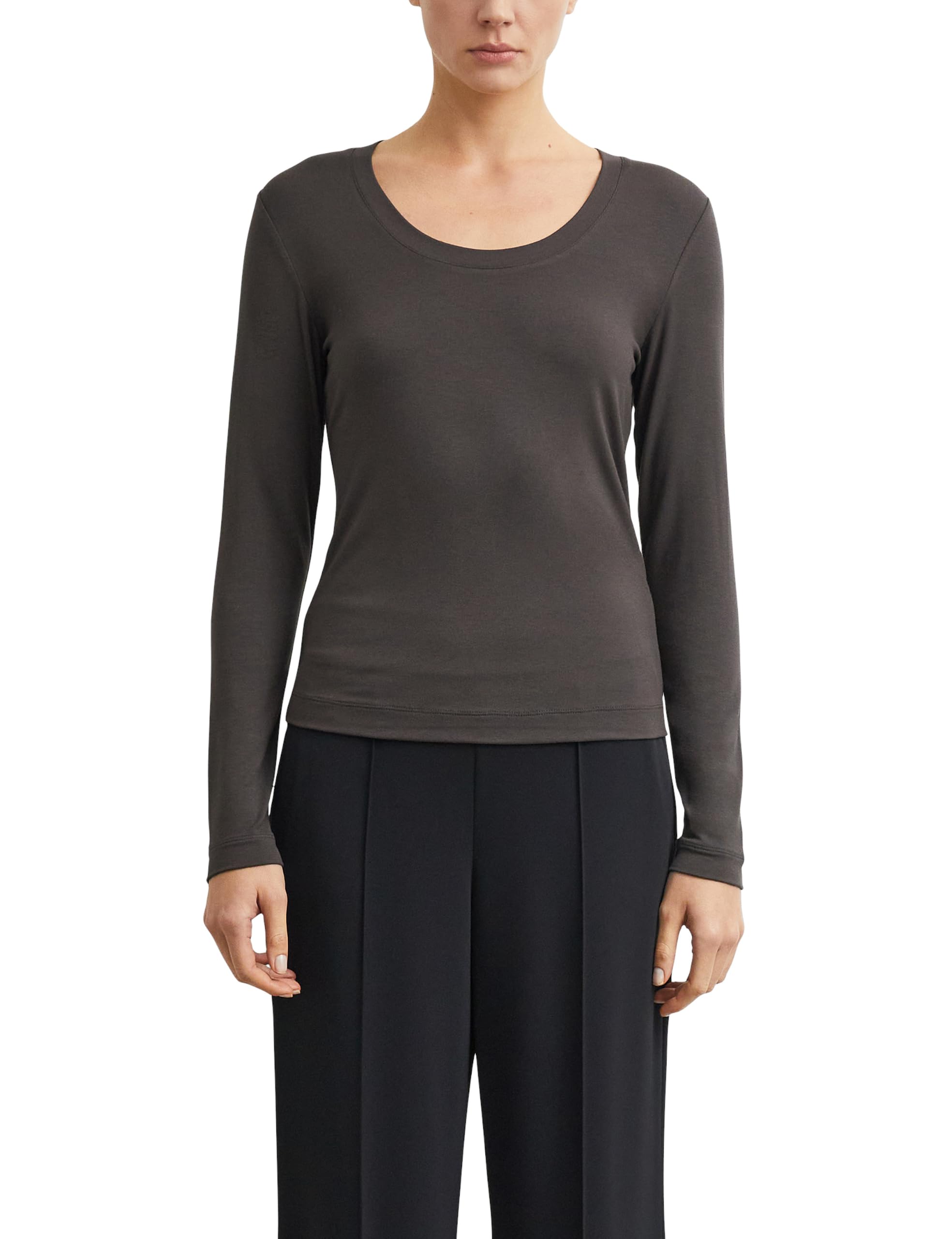 comma-langarm-shirt-slim-fit-jersey-wei-gr-34-rundhals image 8